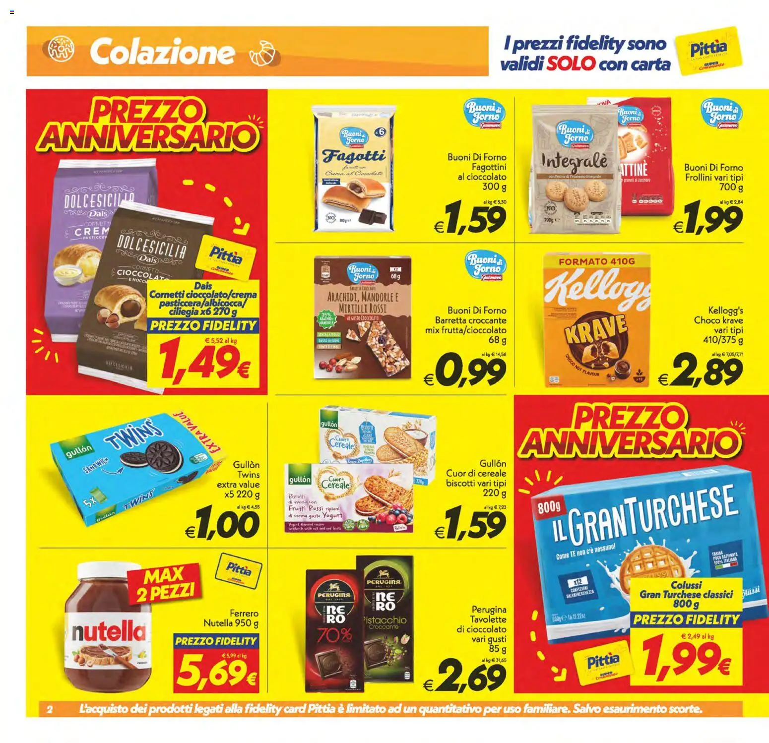 Volantino SuperConveniente del 02/10/2026 | Pagina: 2 | Prodotti: Nutella, Mirtilli, Basso, Mirtilli rossi