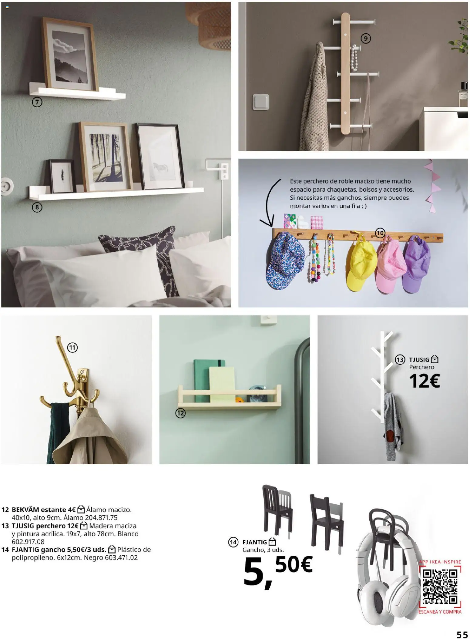 Catálogo IKEA Accesorios y decoración │ válido desde el 01/02/2026 | Página: 55 | Productos: Perchero, Estante