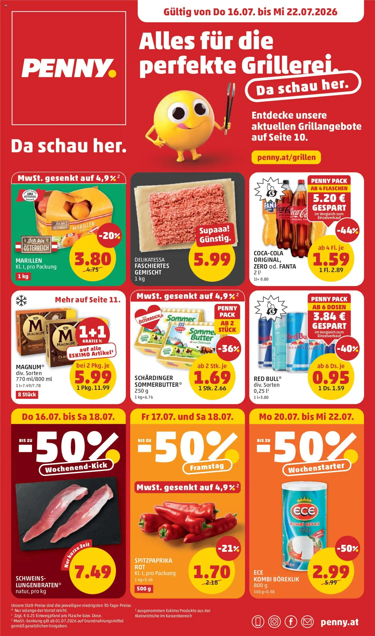Penny Markt Flugblatt gültig ab 16.07.2026 | Seite: 1 | Produkte: Butter