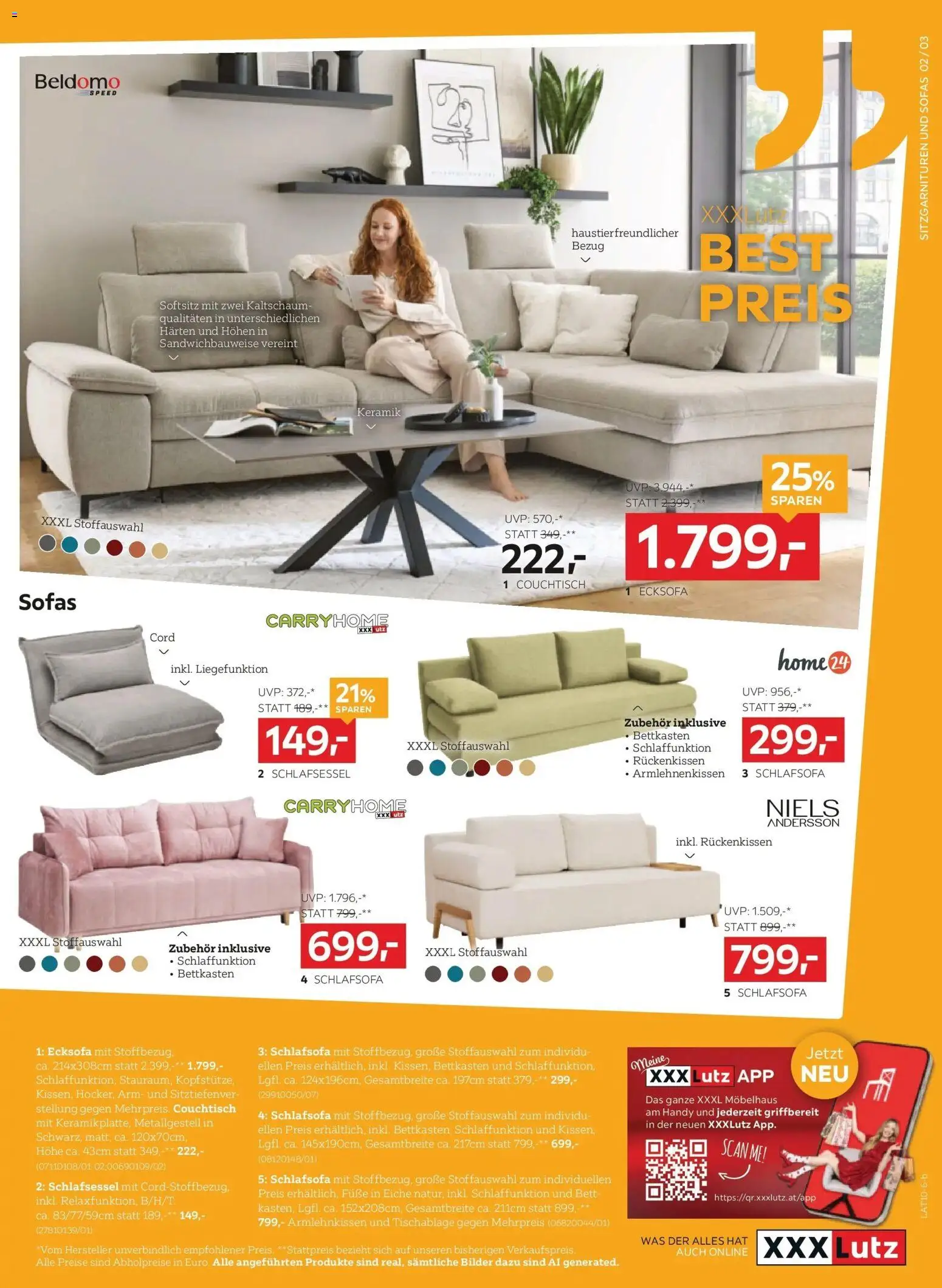 XXXLutz BEST PREIS von 13.10.2026 - Aktuelle Angebote | Seite: 3 | Produkte: Bett, Couchtisch