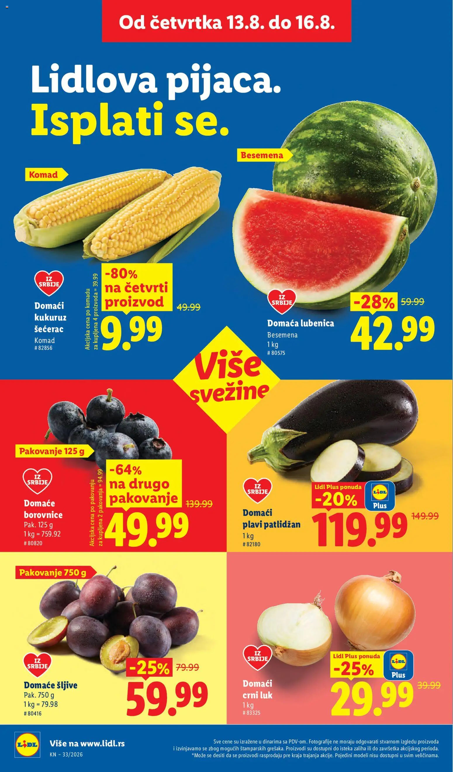 Lidl katalog - važi od 13.08.2026 | Strana: 22 | Proizvode: Plavi patlidžan, Crni luk, Luk, Kukuruz