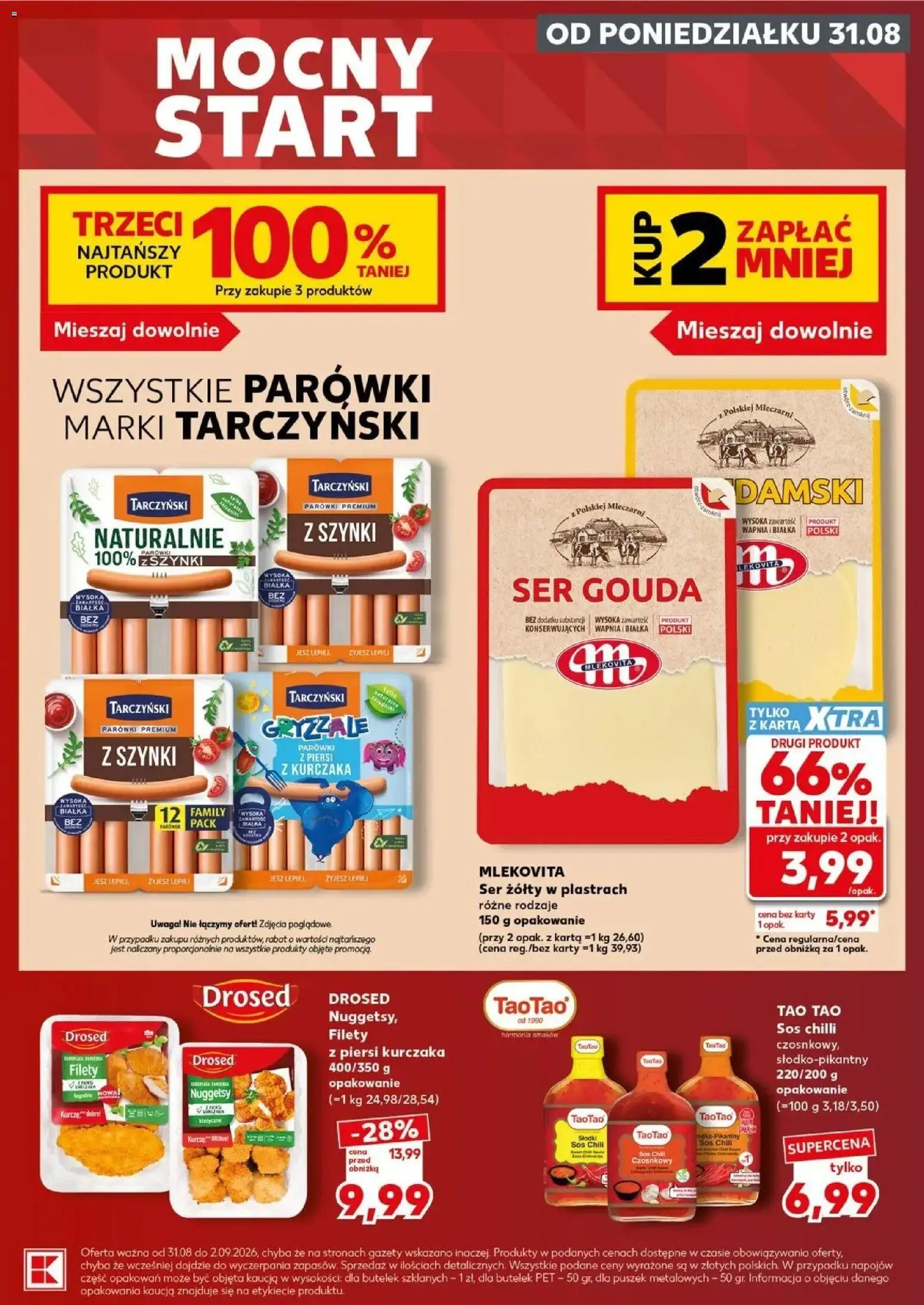 Kaufland gazetka - Mocny start od 31.08.2026 - od jutra PDF | Strona: 7 | Produkty: Piersi, Parówki z szynki, Gazety, Nuggets