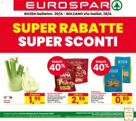 Anteprima del volantino Eurospar volantino Bolzano valido a partire dal 29/10/2026