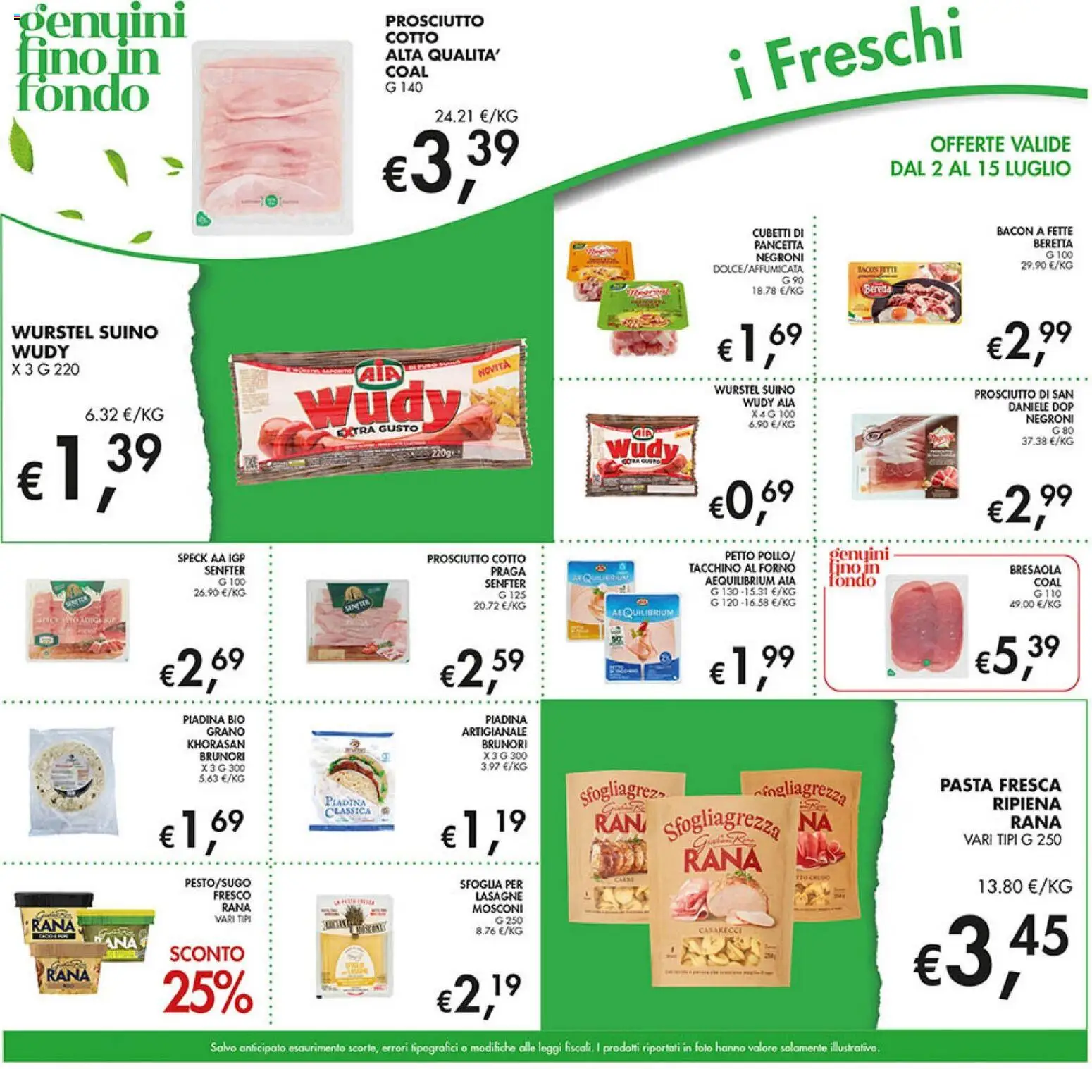 Volantino Coal del 02/07/2026 | Pagina: 11 | Prodotti: Speck, Bresaola, Wurstel, Piadina