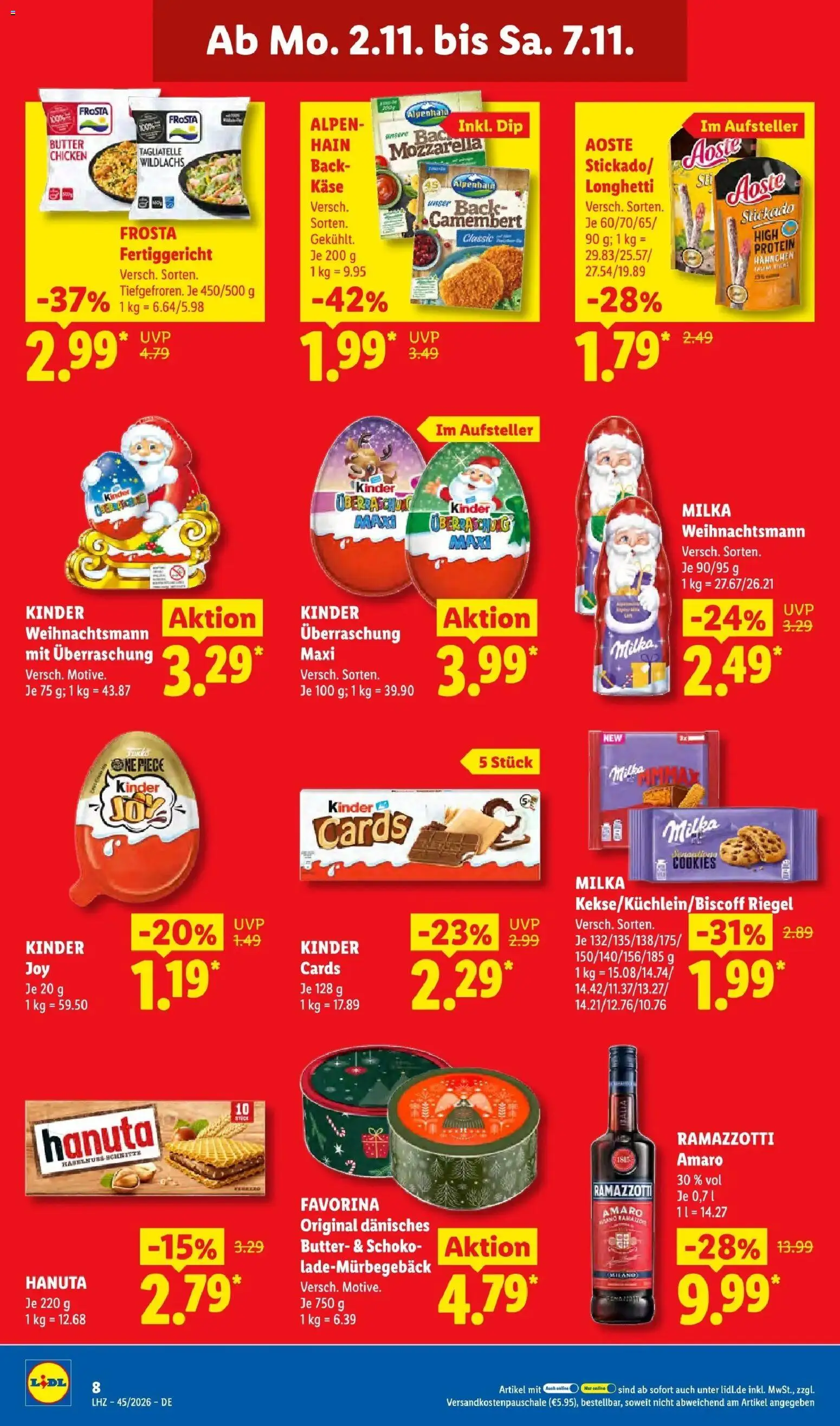Lidl Prospekt Malchow (ab 02.11.2026) zum Blättern » Angebote | Seite: 14 | Produkte: Hahnchen, Käse, Frosta, Camembert