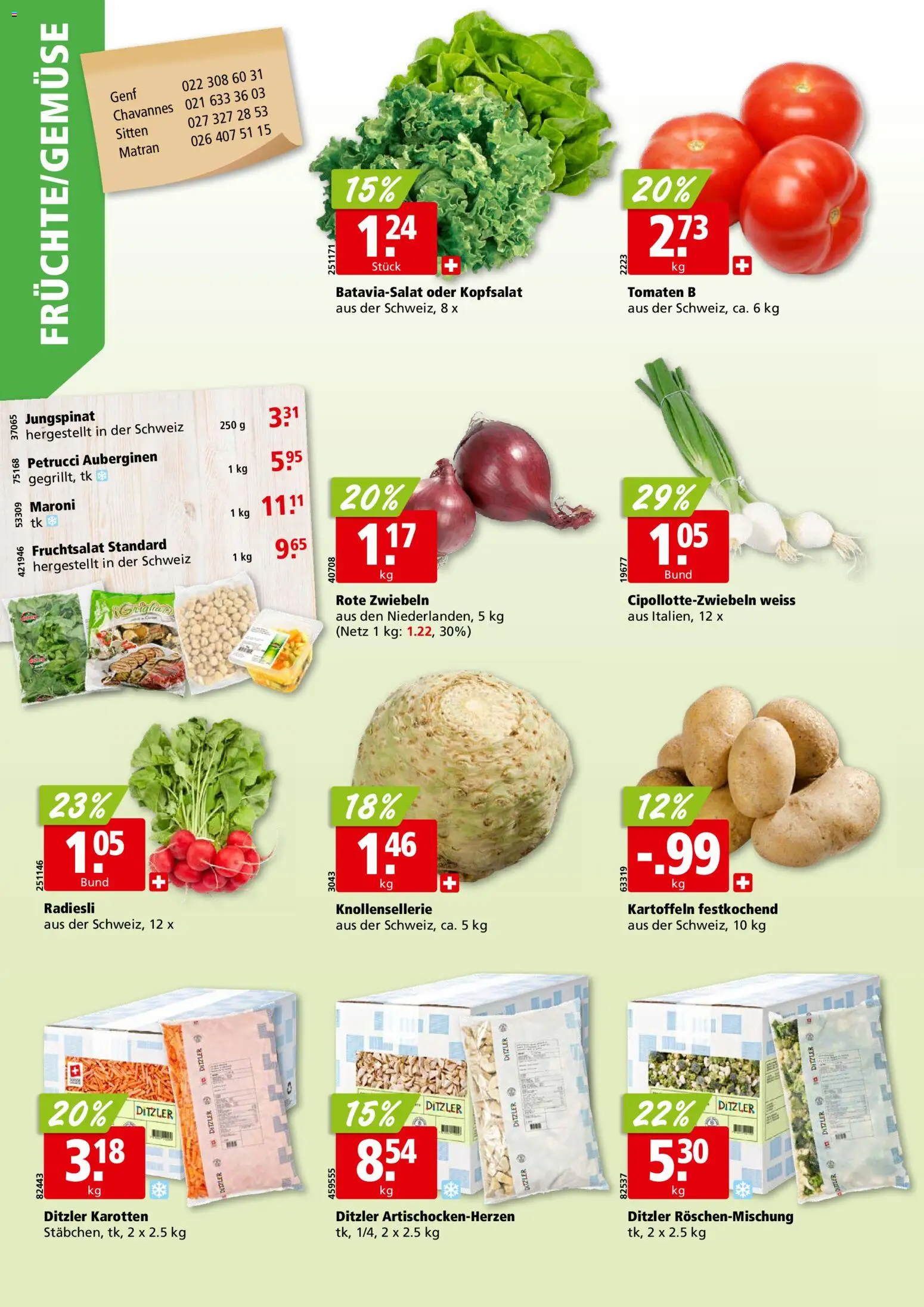 Aligro aktionen Chavannes, Matran, Genf, Sitten – gültig ab 11.05.2026 | Seite: 2 | Produkte: Tomaten, Kartoffeln, Zwiebeln