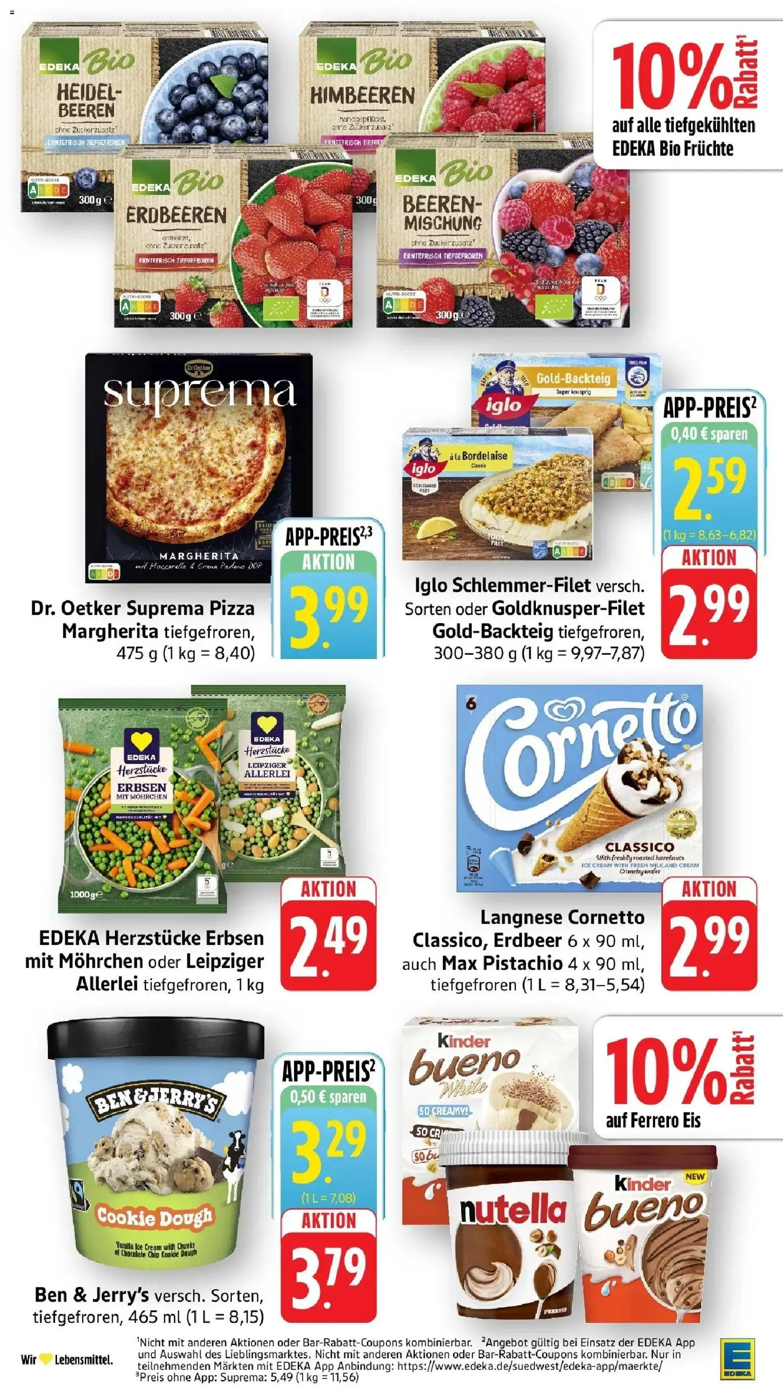 Edeka Prospekt Überlingen (ab 03.08.2026) » Angebote Online | Seite: 13 | Produkte: Grana Padano, Pizza, Eis, Erbsen