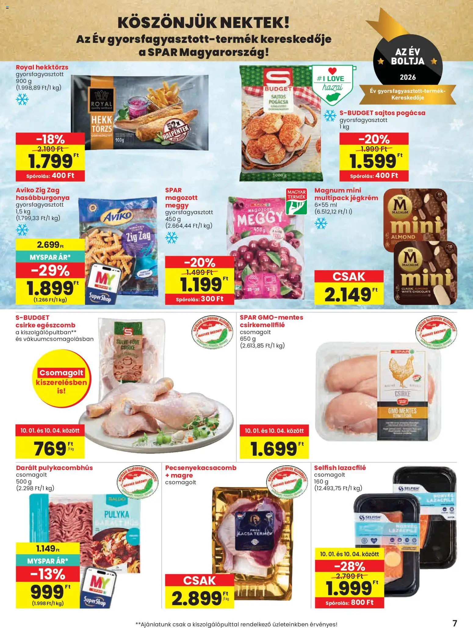 Spar akciós ujság - amely érvényes a következő dátumtól: 2026.10.01. | Oldal: 7