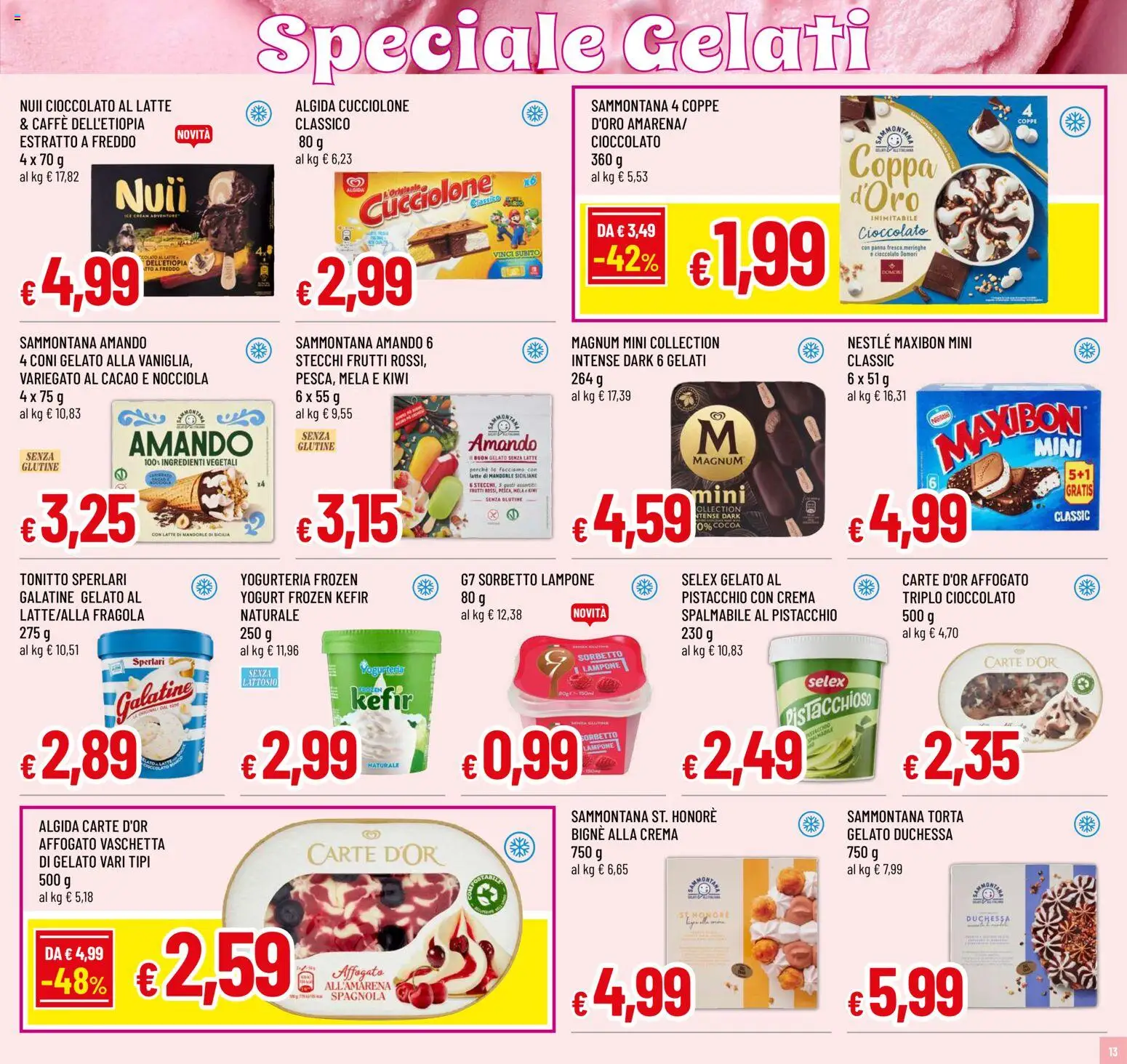 Volantino Galassia del 02/07/2026 | Pagina: 13 | Prodotti: Yogurt, Cioccolato, Panna, Sorbetto