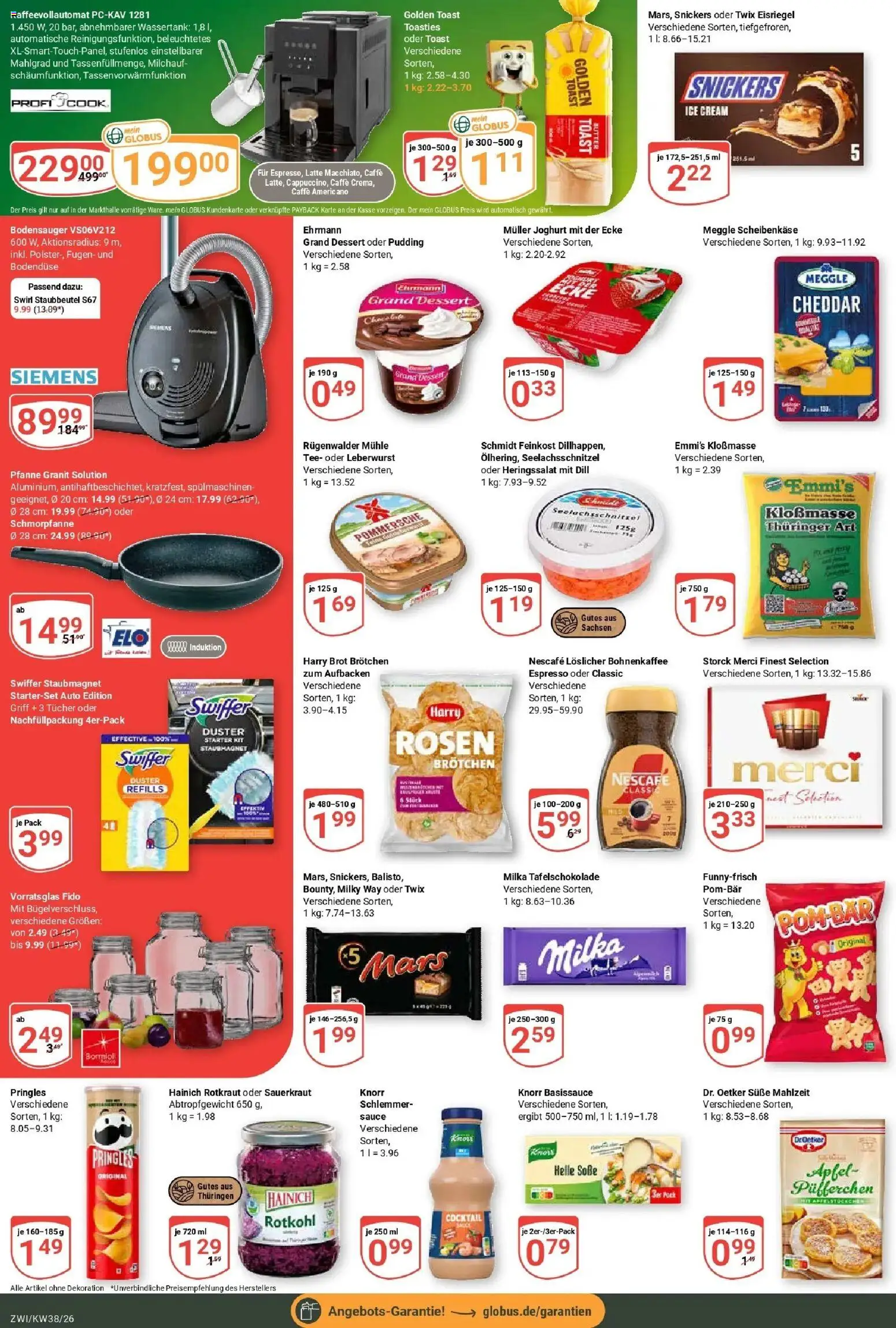 Globus Prospekt Zwickau (ab 14.09.2026) » Angebote online | Seite: 4 | Produkte: Joghurt, Toast, Pudding, Soße