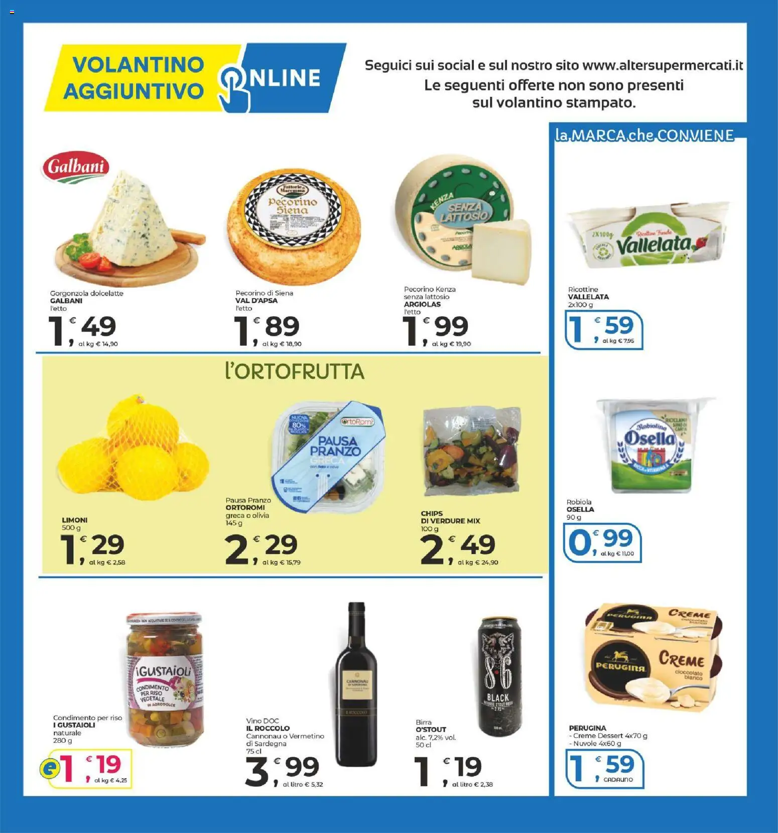 Volantino Alter Discount del 06/08/2026 | Pagina: 13 | Prodotti: Birra, Verdure, Vino, Limoni