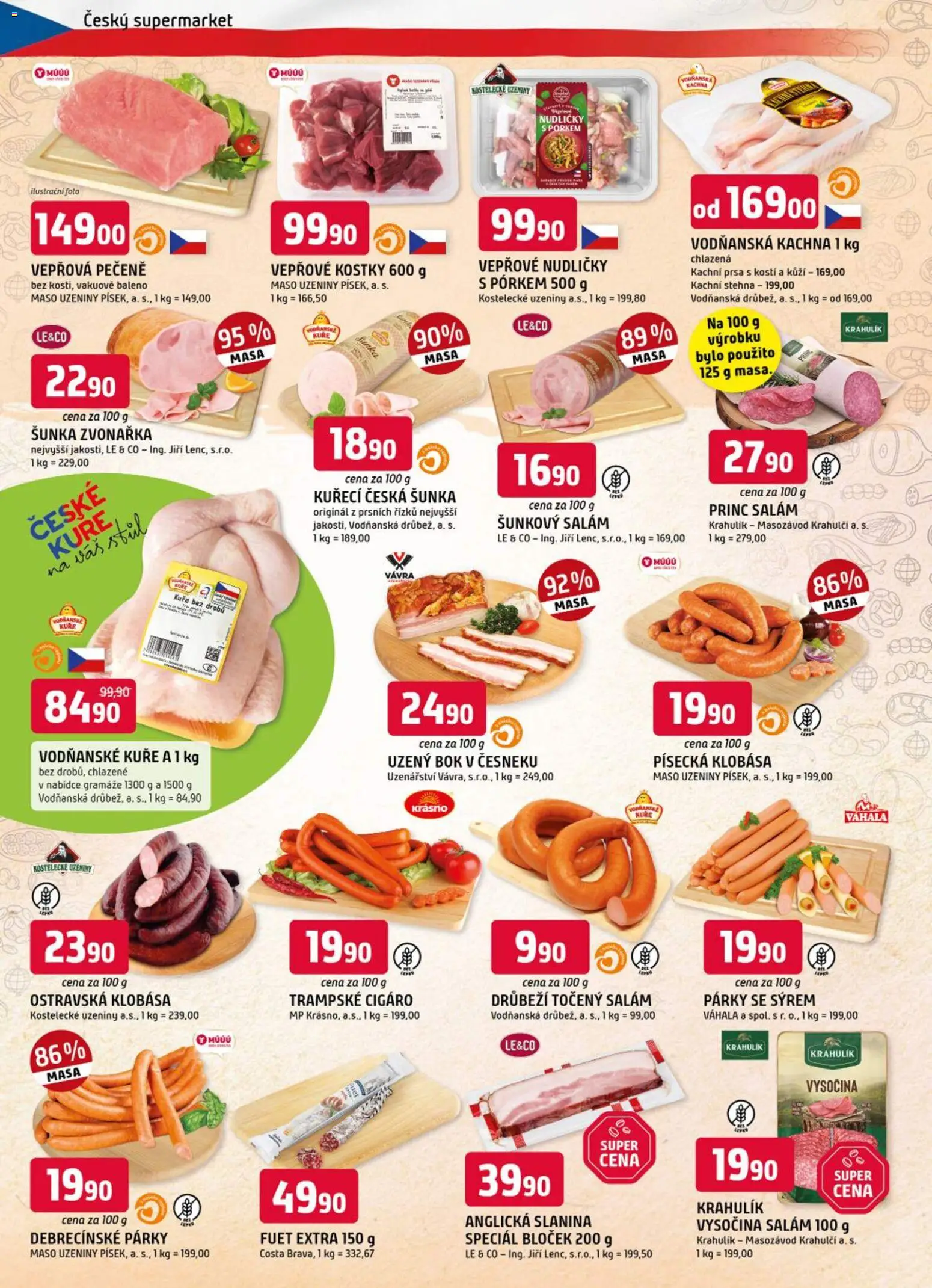 Trefa leták od 13.05.2026 | Strana: 2 | Produkty: Kachni stehna, Kachna, Stůl, Kuře