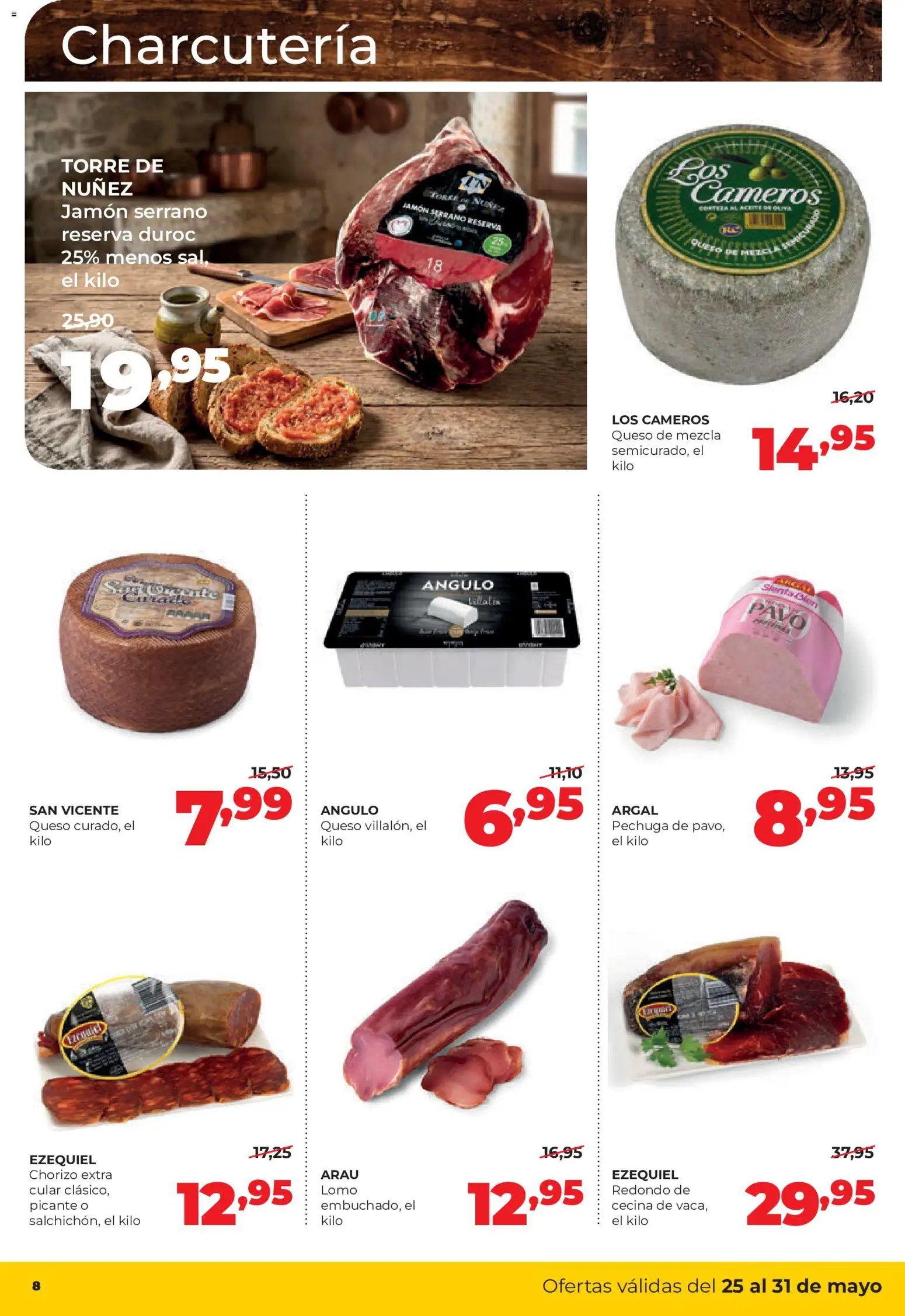 Alimerka folleto Castilla y León │ válido desde el 25.05.2026 | Página: 8 | Productos: Jamón serrano, Queso, Jamón