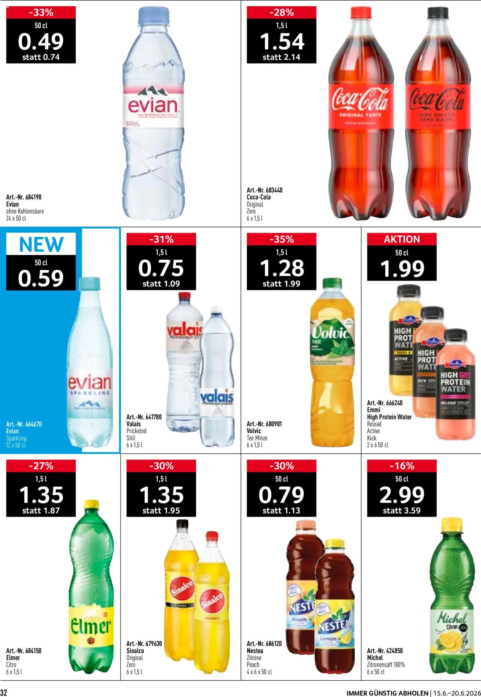 Prodega aktionen – gültig ab 15.06.2026 | Seite: 32 | Produkte: Coca Cola, Tee, Zitrone