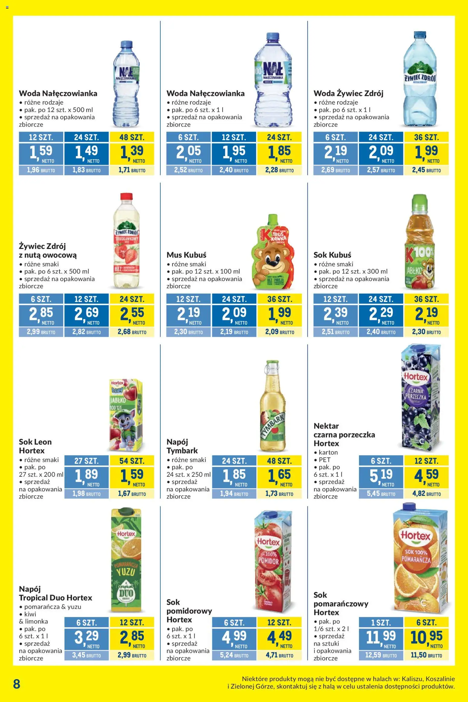 Makro gazetka - Kupujesz więcej płacisz mniej od 29.09.2026 | Strona: 8 | Produkty: Woda Żywiec Zdrój, Tymbark, Sok, Kiwi