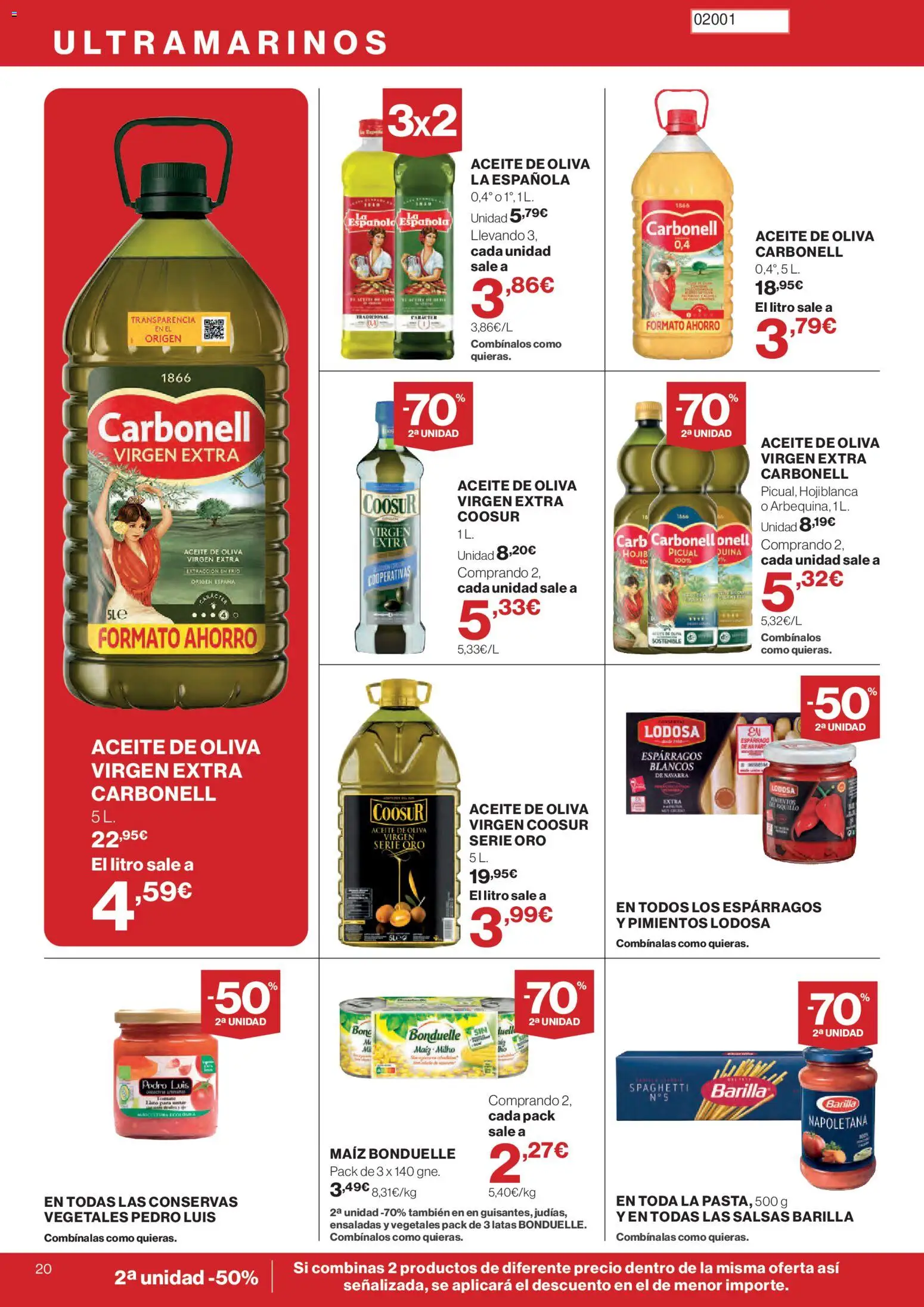 Hipercor catálogo │ válido desde el 30/07/2026 | Página: 20 | Productos: Aceite, Νερό καρύδας, Aceite de oliva, Aceite de oliva virgen extra