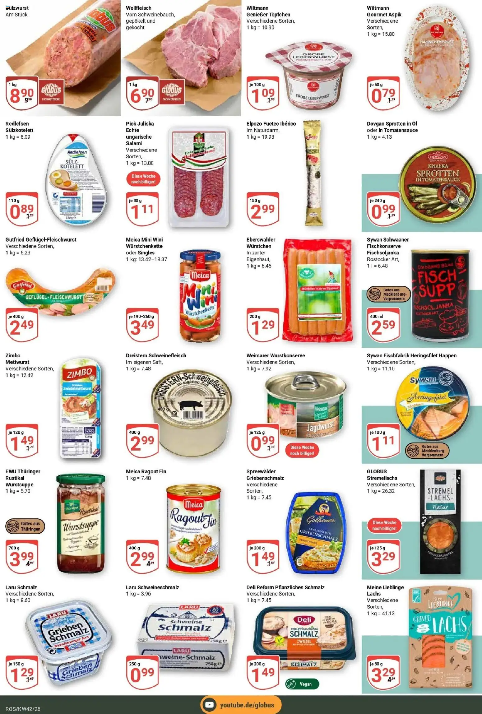 Globus Prospekt Lambrechtshagen (ab 12.10.2026) » Angebote online | Seite: 16 | Produkte: Öl, Lachs, Salami, Hahnchenbrust