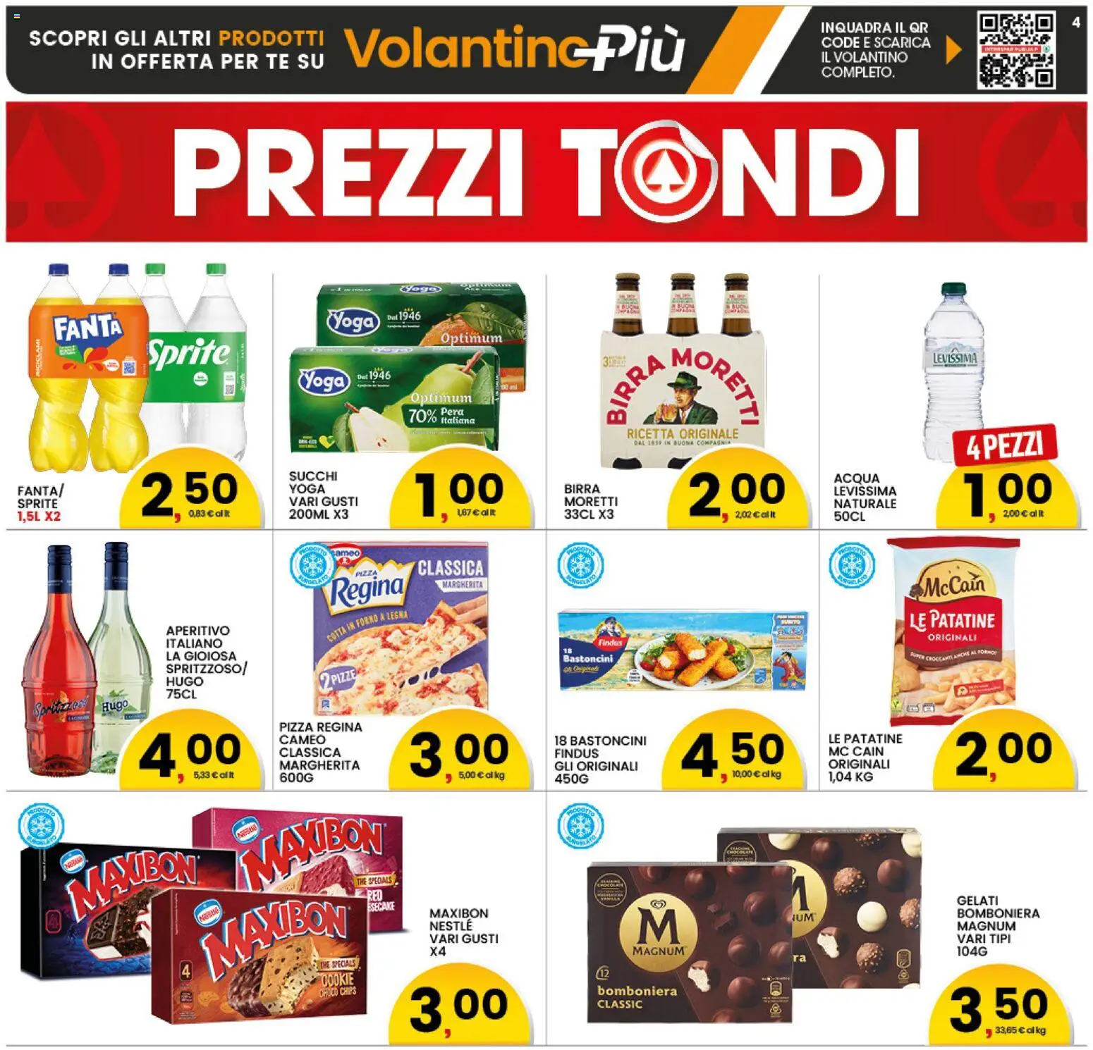 Volantino Interspar del 18.06.2026 | Pagina: 4 | Prodotti: Pizza, Birra, Pera, Fanta