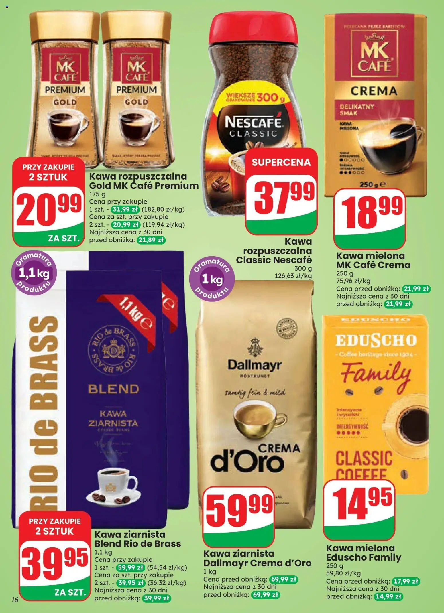 Dino gazetka od 07.10.2026 | Strona: 16 | Produkty: Dallmayr, Nescafe, Kawa rozpuszczalna, Kawa mielona