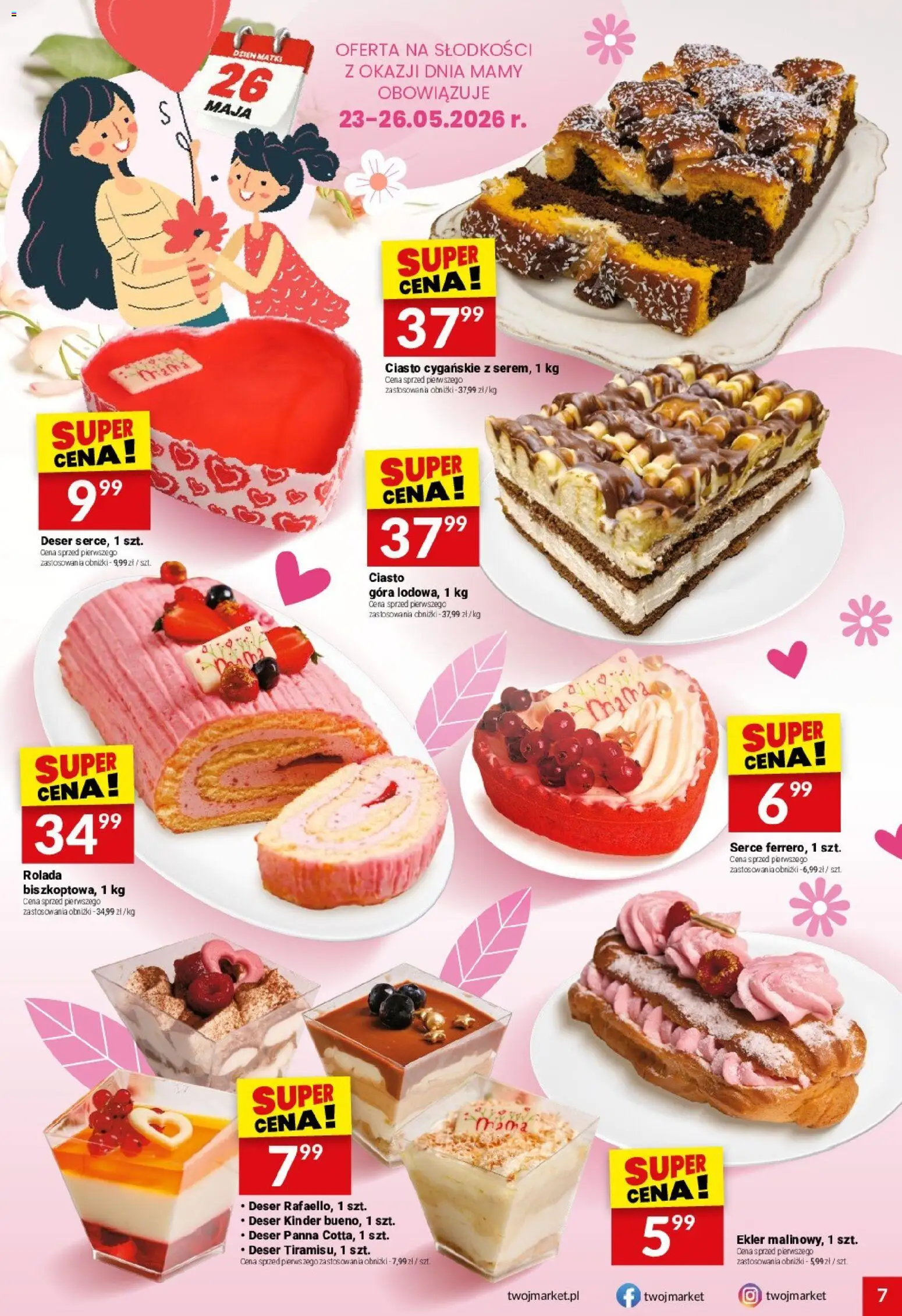 Twój Market gazetka od 20.05.2026 | Strona: 7 | Produkty: Rolada, Ciasto