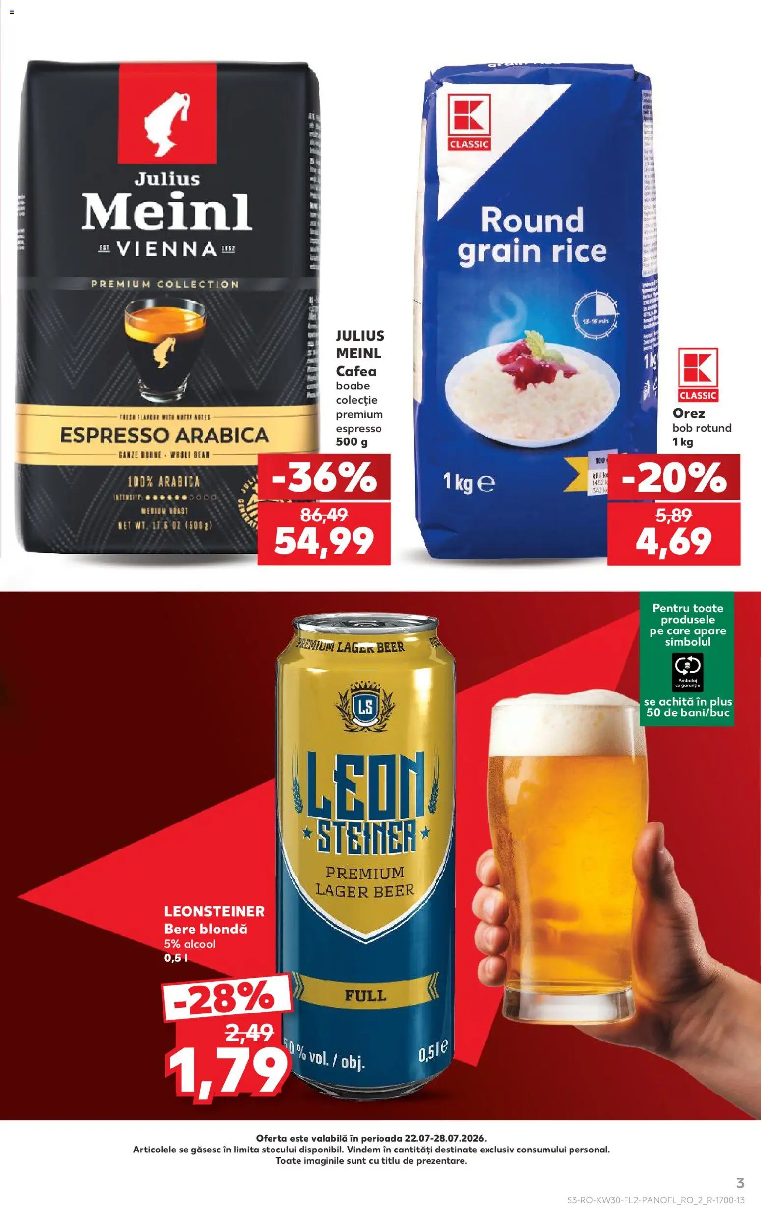 Kaufland RO akciós ujság - amely érvényes a következő dátumtól: 2026.07.22. | Oldal: 3
