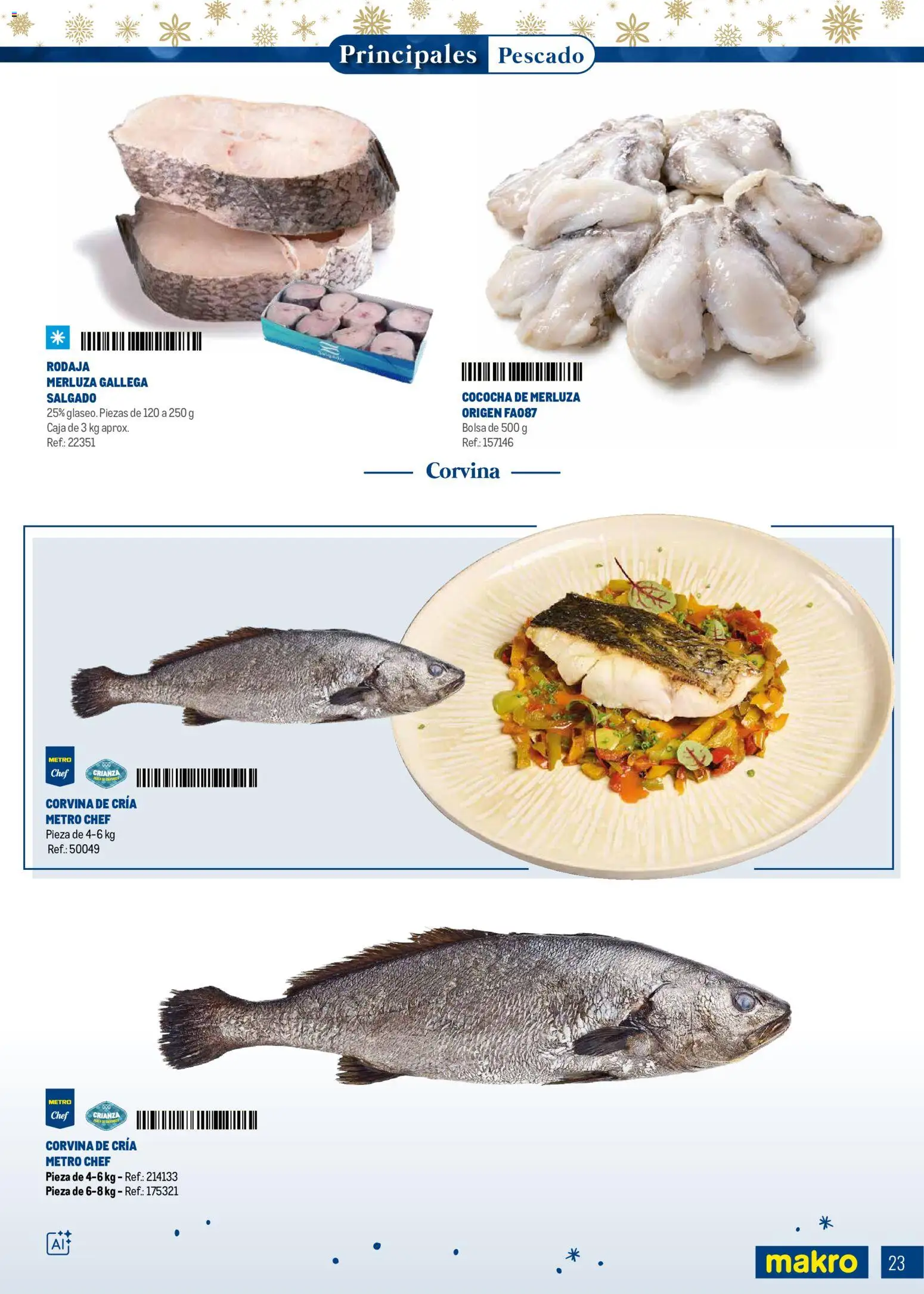 Makro Navidad │ válido desde el 08/10/2026 | Página: 23 | Productos: Pescado, Bolsa, Caja
