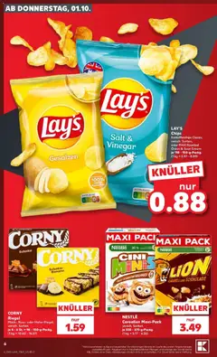 Kaufland Prospekt Strausberg ab 01.10.2026 gültig | Seite: 6 | Produkte: Schokolade, Kartoffeln, Chips, Cini Minis