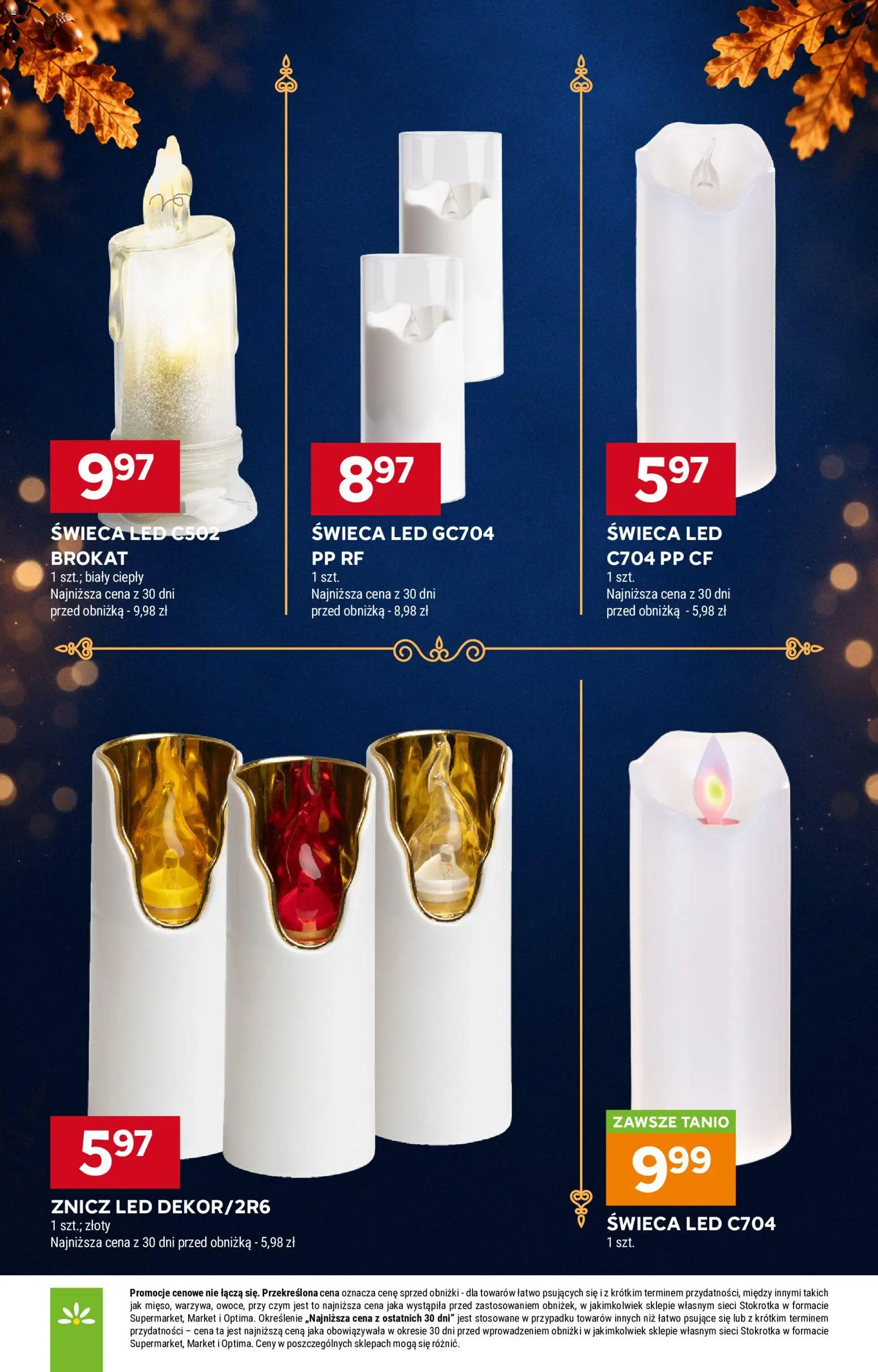 Stokrotka gazetka - Katalog Znicze II od 15.10.2026 | Strona: 8 | Produkty: Znicz LED, Stokrotka, Świeca