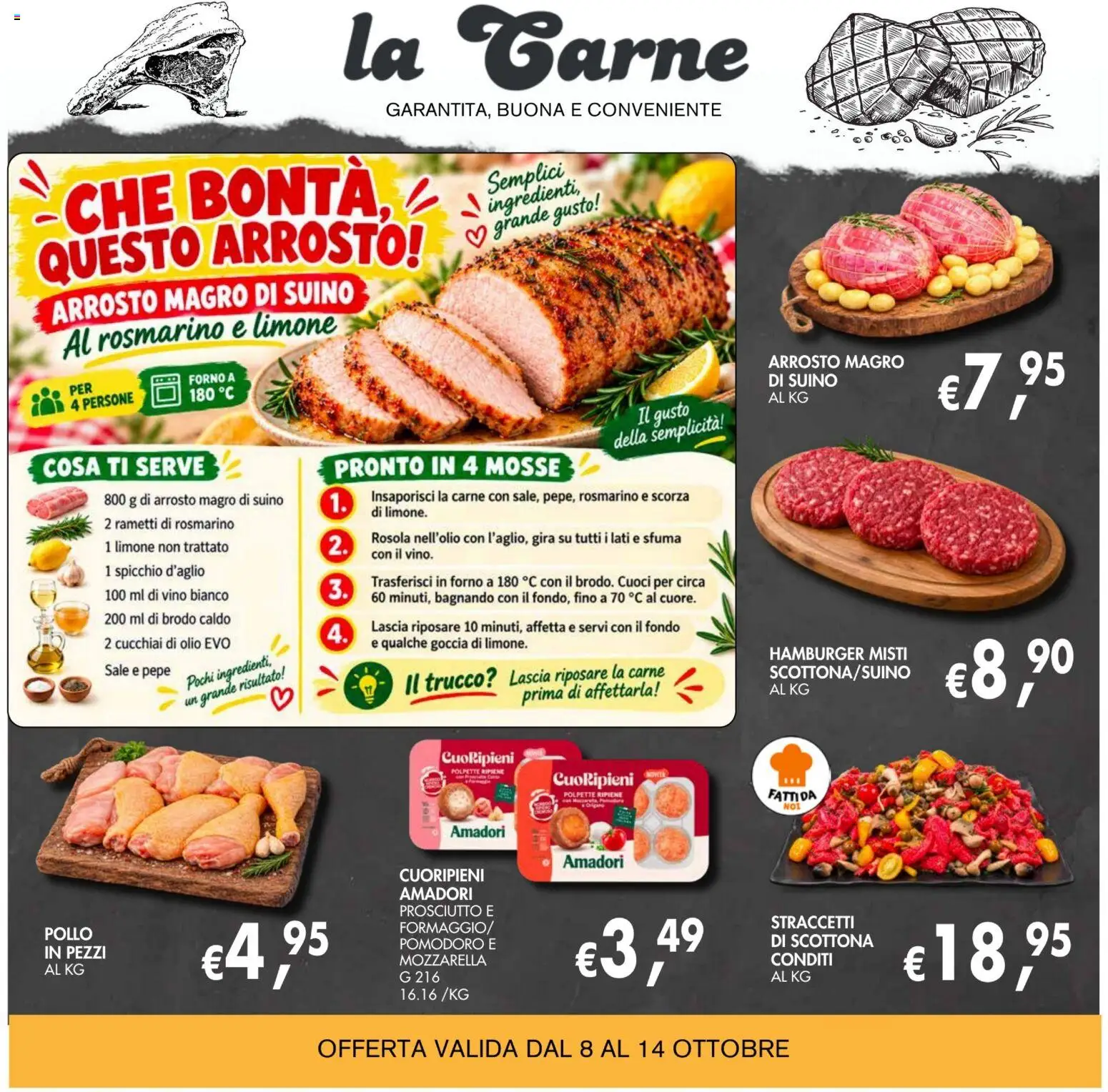Volantino Coal del 08/10/2026 | Pagina: 8 | Prodotti: Rosmarino, Mozzarella, Prosciutto, Forno