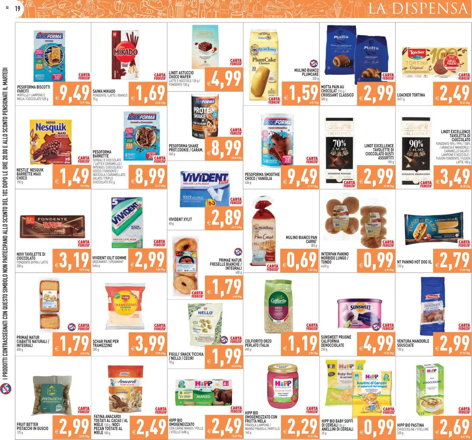 Volantino PIM Supermercati del 29.04.2026 | Pagina: 19 | Prodotti: Anacardi, Nocciole, Cocco, Astuccio