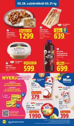 MIZO UHT-tej, UHT-tej Zsírtartalom: 2,8% 1 l - amely érvényes a következő dátumtól: 28.05.2026 | Oldal: 12