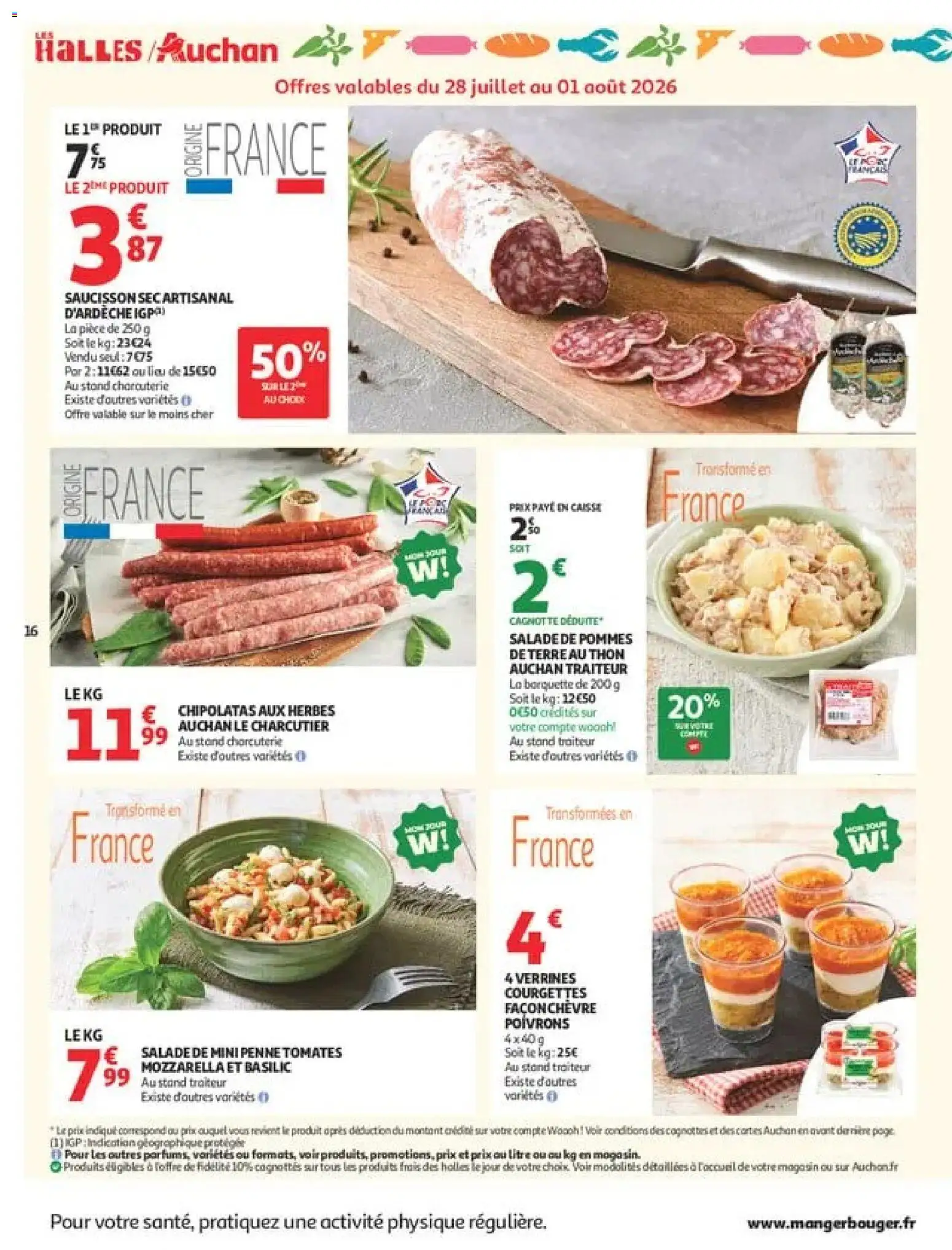 {H1} | Page: 16 | Produits: Charcuterie, Poivrons, Salade de pommes de terre, Thon
