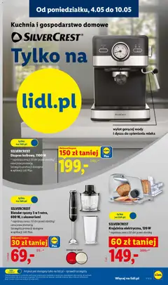 Pogląd oferty "SILVERCREST Blender ręczny 3 w 1 retro, 600 W, z akcesoriami, Blender ręczny 3 w 1 retro, 600 W, z akcesoriami. Najniższa cena z 30 dni przed obniżką/ cena poza promocją. Szczegóły promocji dostępne w aplikacji Lidl Plus." - ważna od 04.05.2026 | Strona: 7