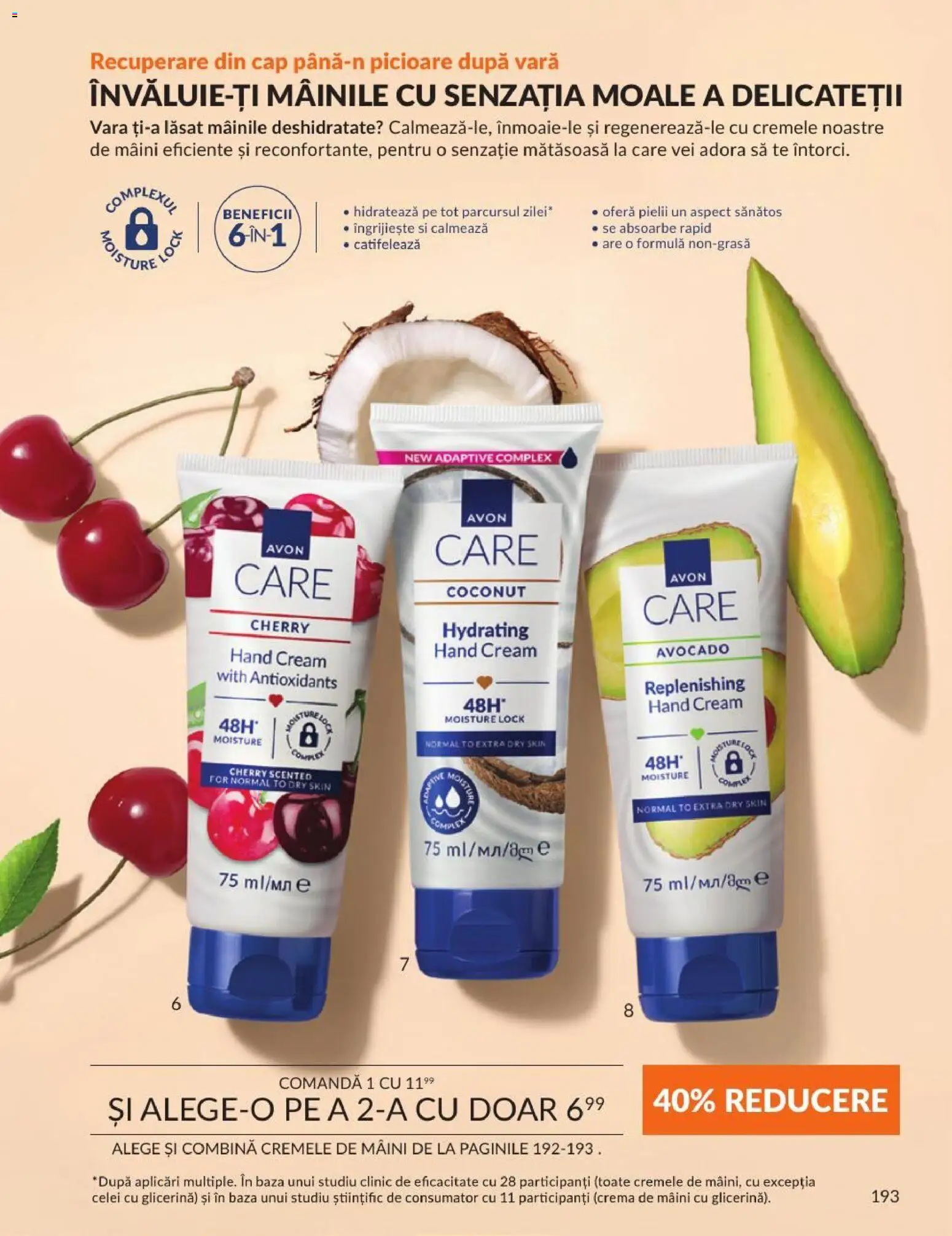 Noul catalog Avon – valabil de la 01.09.2026 | Pagină: 193 | Produse: Cremă, Cremă de mâini, Avocado