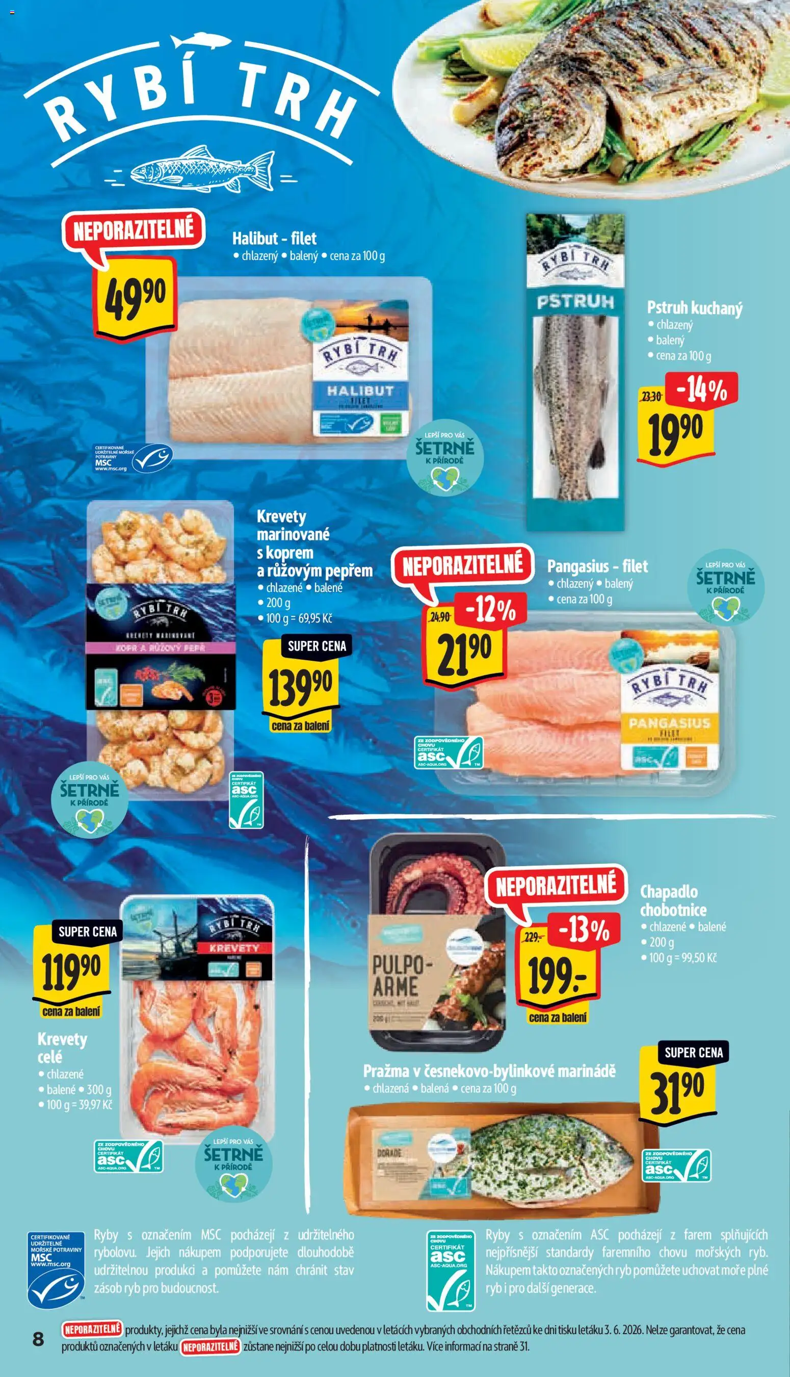 Albert leták - Hypermarket od 10.06.2026 | Strana: 16 | Produkty: Pražma, Pstruh, Filet, Potraviny