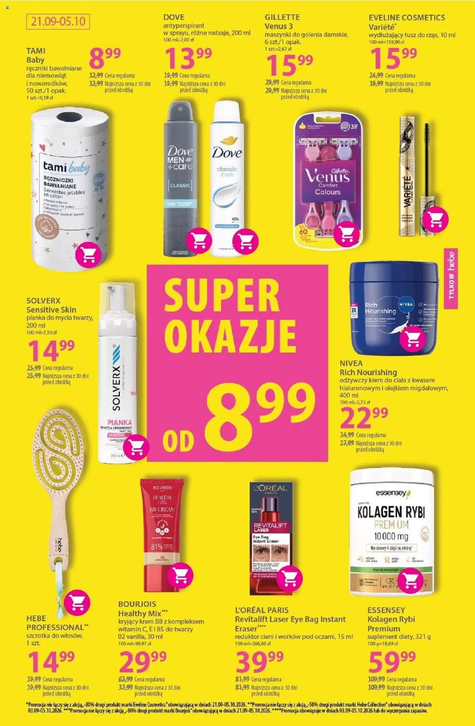 Hebe gazetka od 14.09.2026 | Strona: 19 | Produkty: Maszynki do golenia, krem BB, Krem, Antyperspirant