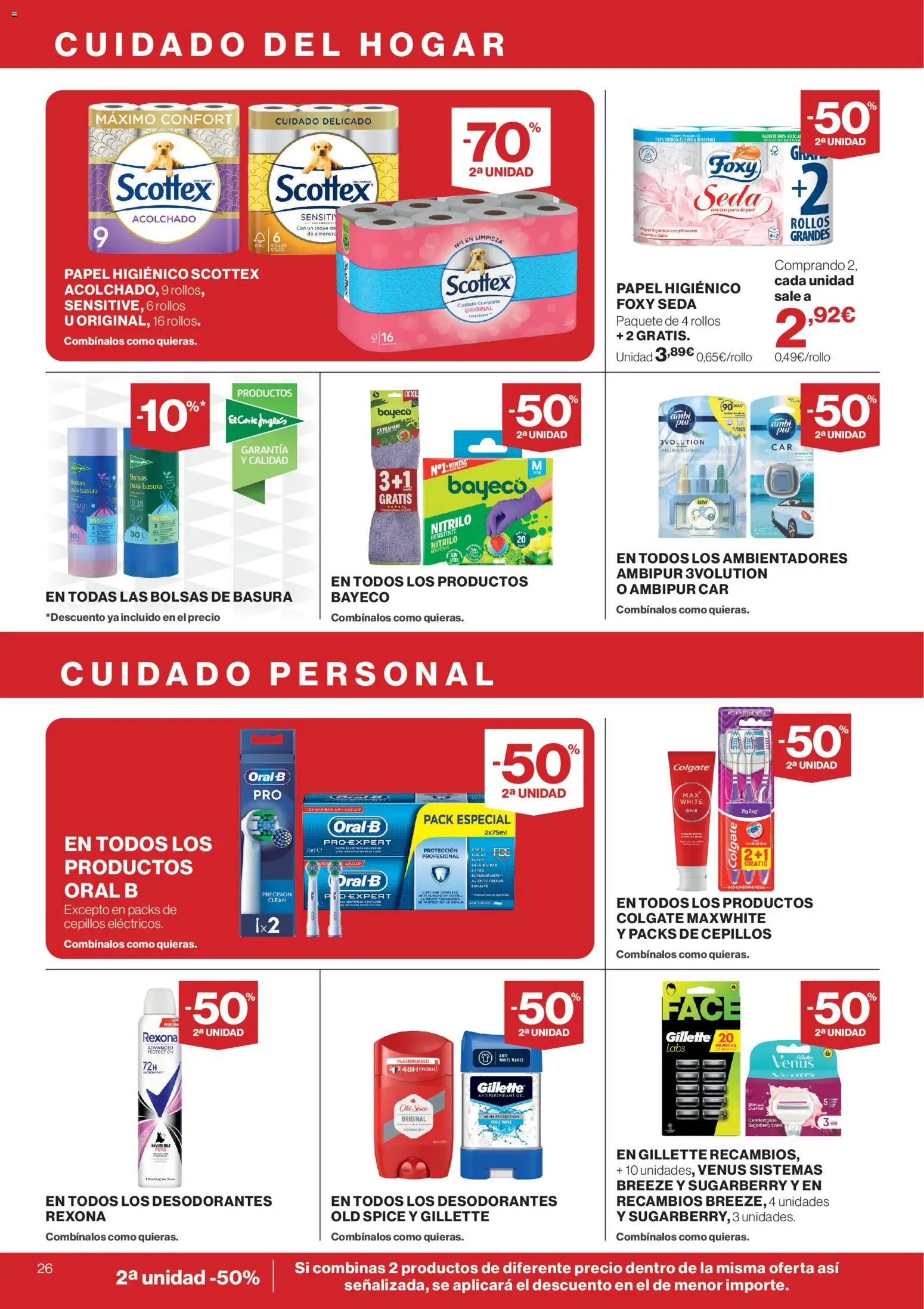 Hipercor catálogo │ válido desde el 15/10/2026 | Página: 26 | Productos: Puré, Bolsas de basura, Papel higienico, Pasta