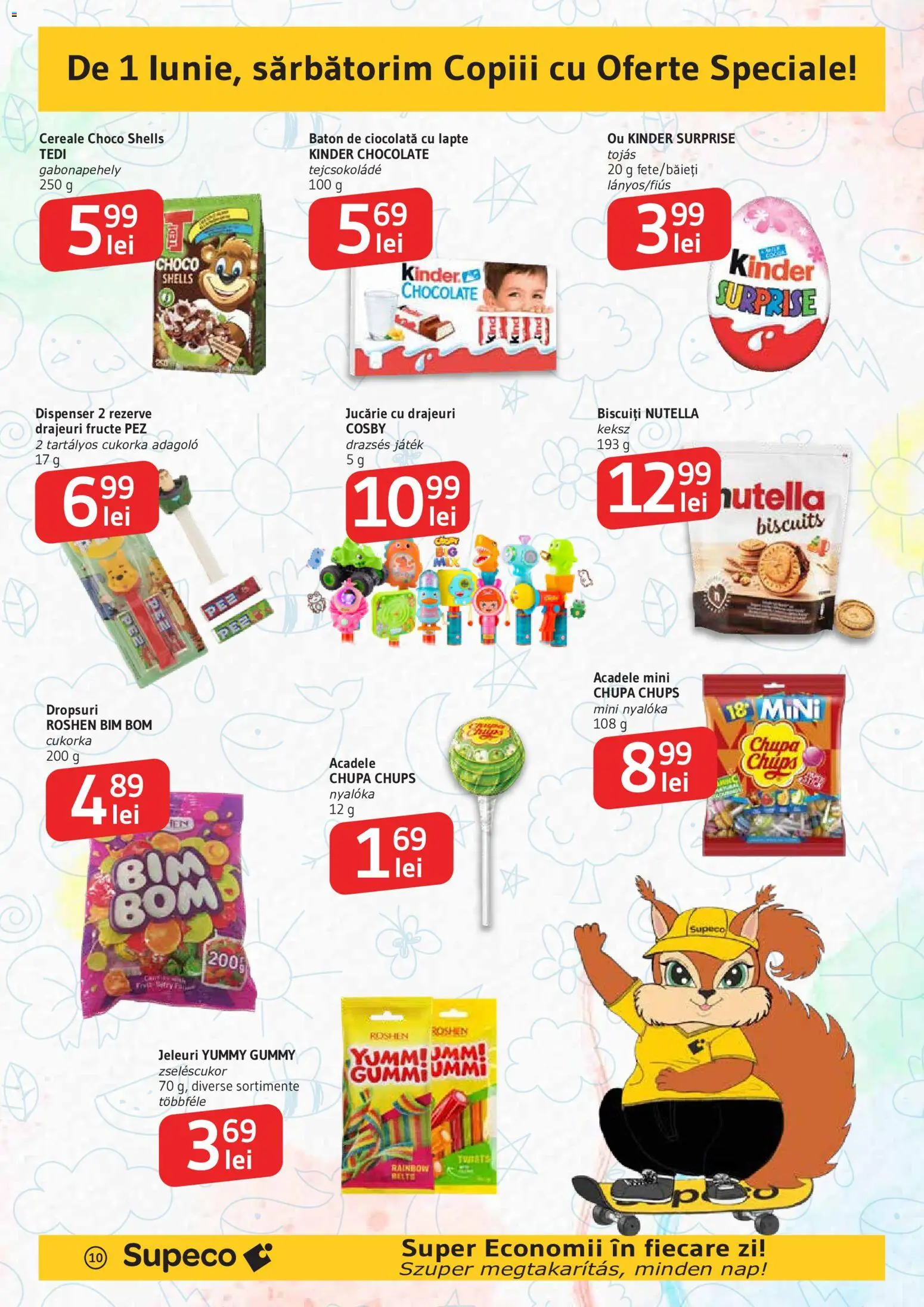 Noul catalog Supeco – valabil de la 14.05.2026 | Pagină: 10 | Produse: Lapte, Ciocolată, Biscuiți, Jeleuri