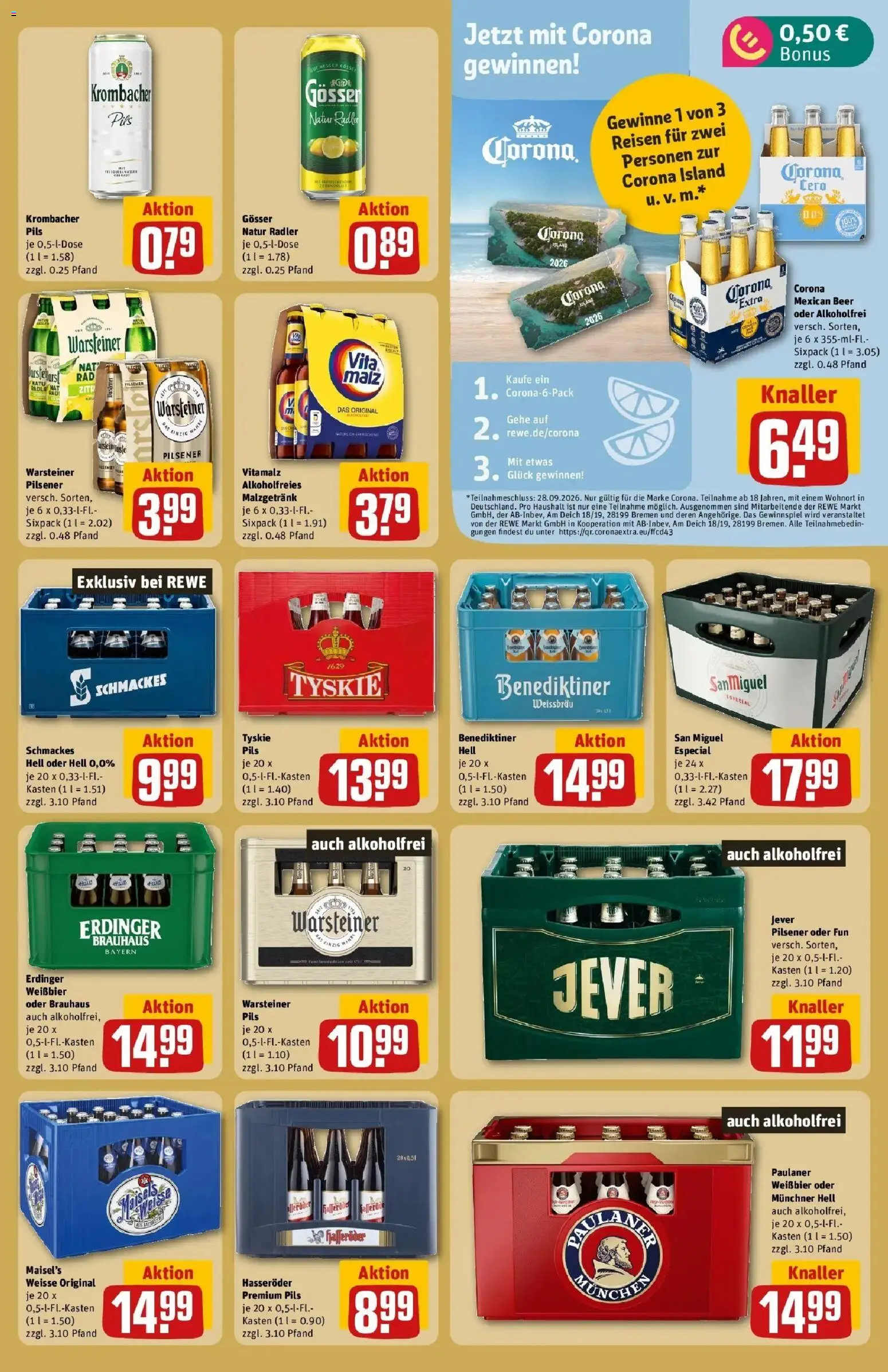 Rewe Prospekt Diez – gültig ab 27.07.2026 | Seite: 19 | Produkte: Weißbier, Radler, Jever, Krombacher
