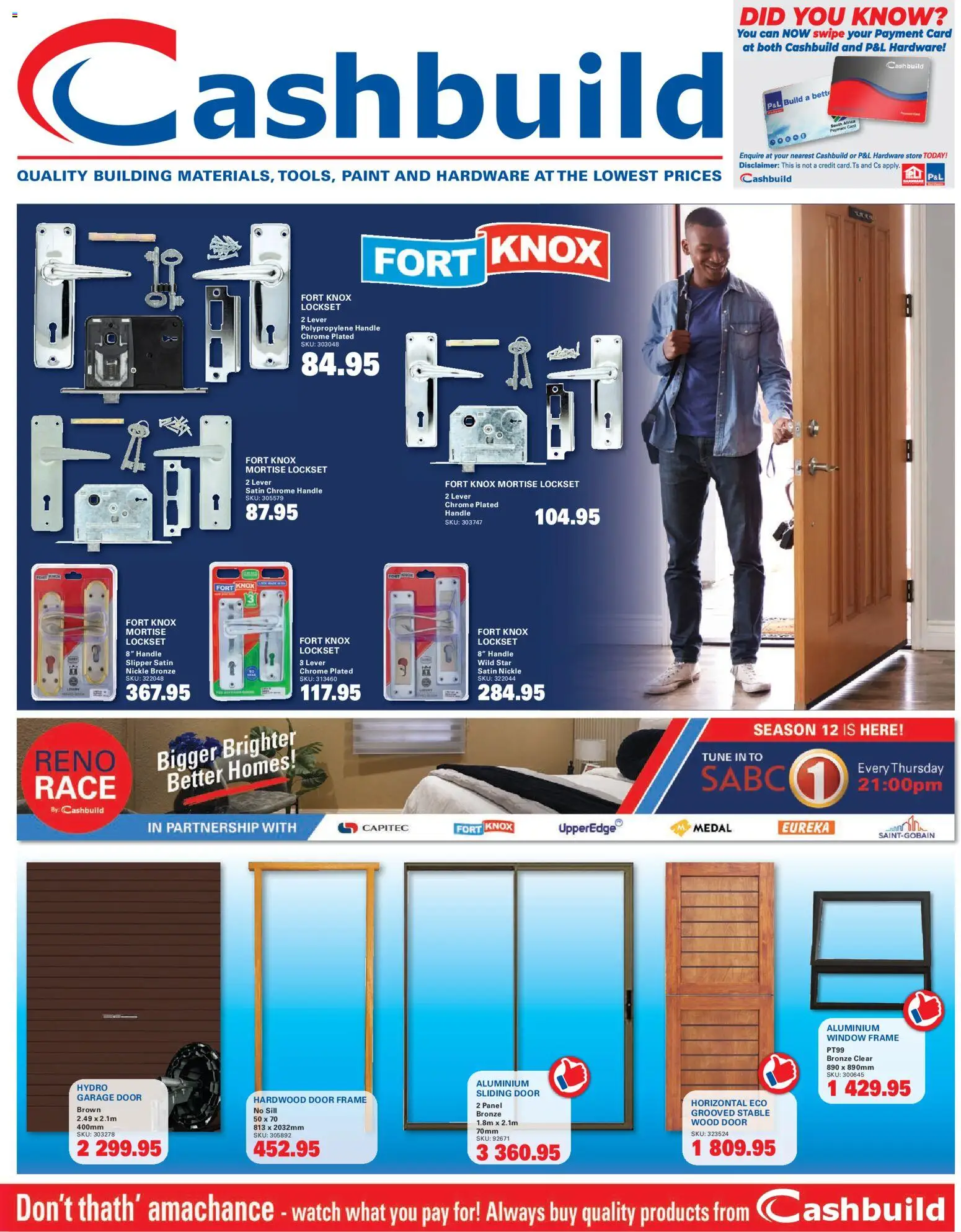 New Cashbuild catalogue – valid from 19/10/2026 | Page: 1 | Products: Watch, Frame, Hardwood door, Paint