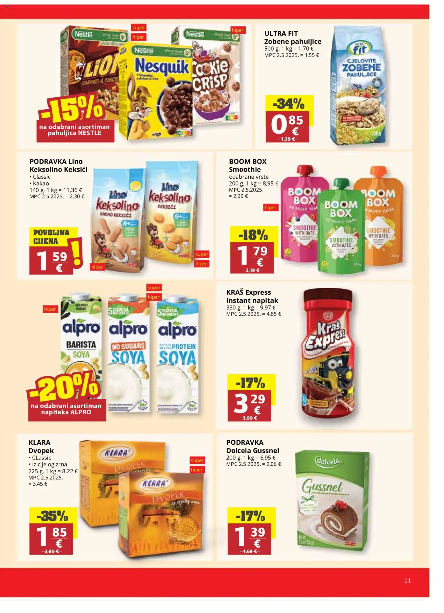 Ribola katalog | vrijedi od 24.06.2026 | Stranica: 11 | Proizvodi: Podravka, Alpro, Dvopek, Pahuljice
