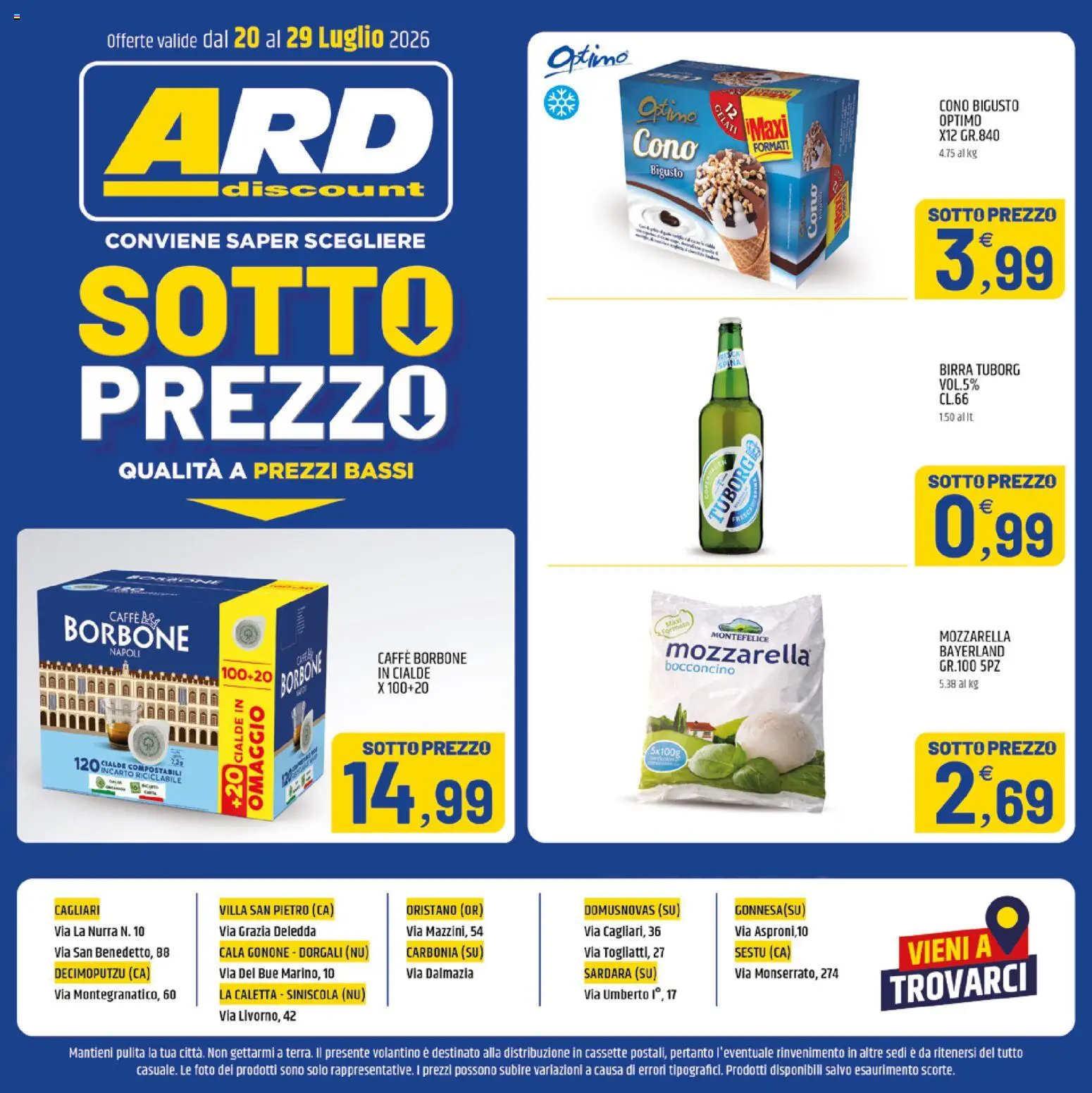 Volantino ARD Discount del 20/07/2026 | Pagina: 8 | Prodotti: Caffè, Birra, Mozzarella