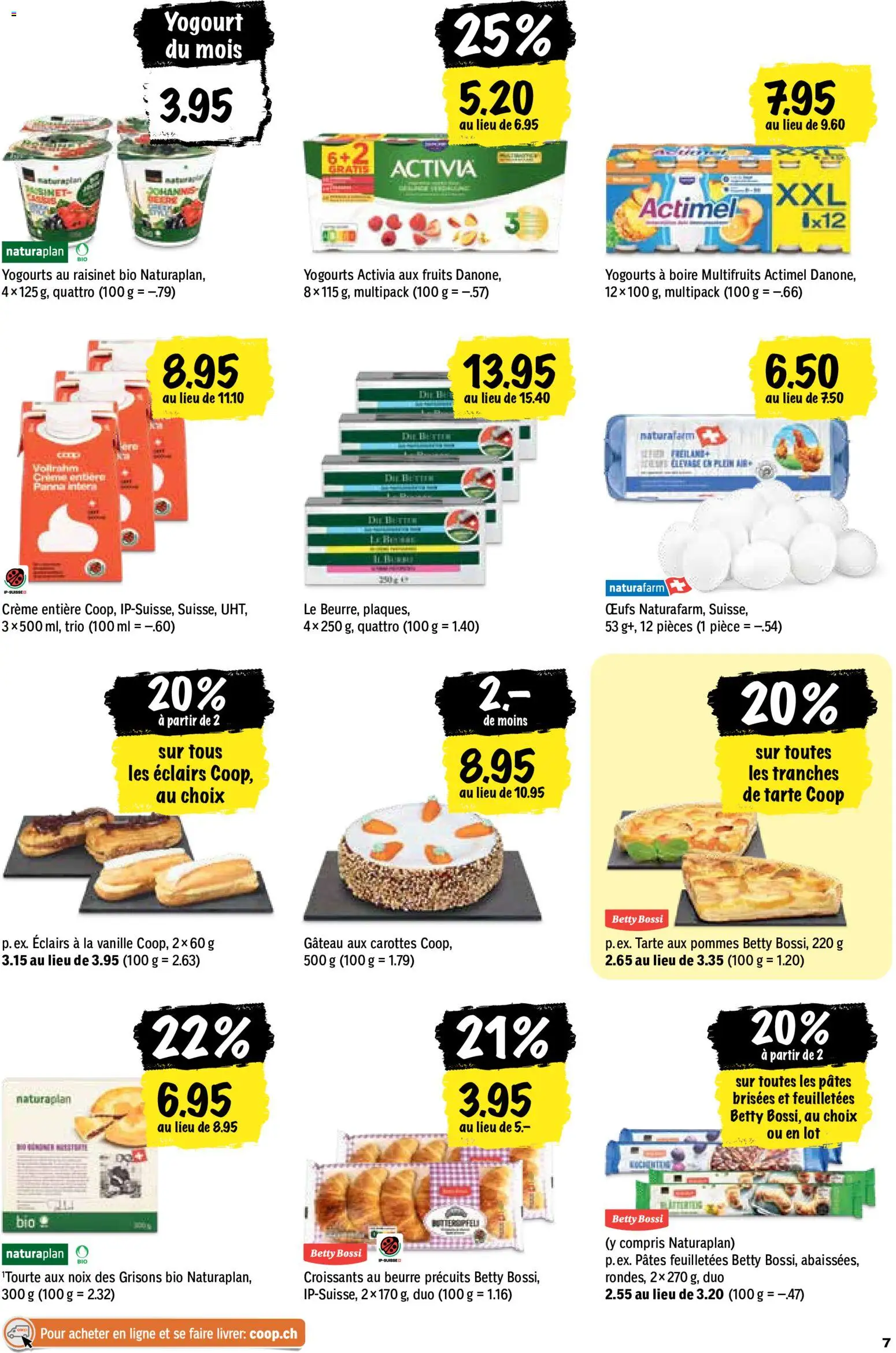 Coop aktionen FR – gültig ab 04.06.2026 | Seite: 7 | Produkte: Actimel, Butter, Apple, Creme