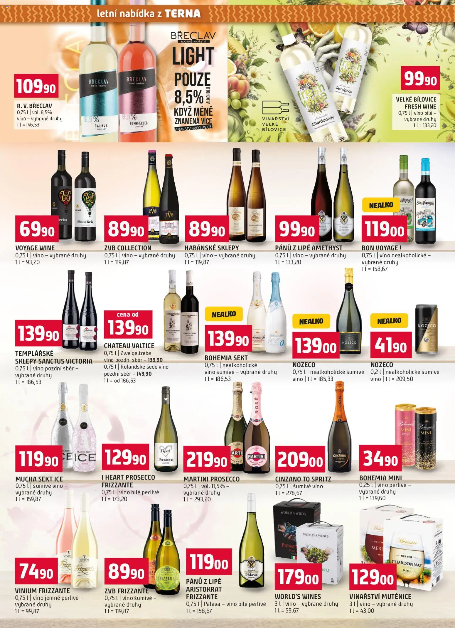 Terno leták - Letní speciál od 30.06.2026 | Strana: 8 | Produkty: Šumivé víno, Víno, Pálava víno, Sekt