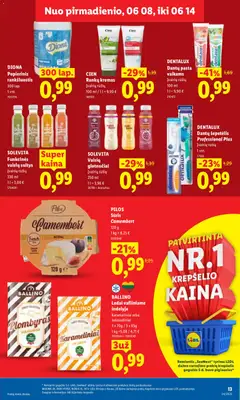 LIDL leidinys galioja nuo 08.06.2026 | Puslapis: 17 | Prekių: Šepetėlis, Kremas, Sūris, Krepšelis