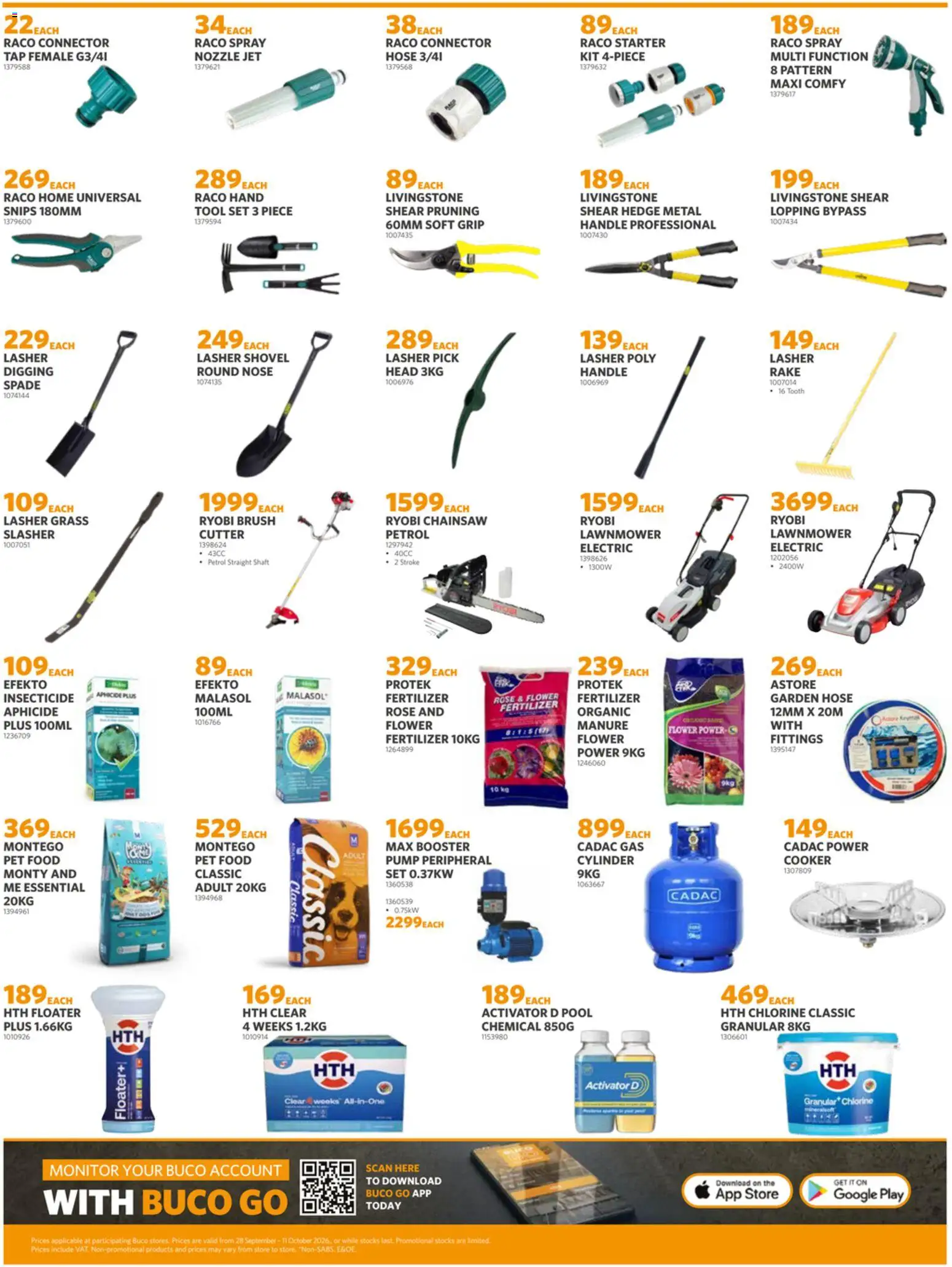 New BUCO catalogue – valid from 28/09/2026 | Page: 5 | Products: Brush, Spade, Garden hose, Tap