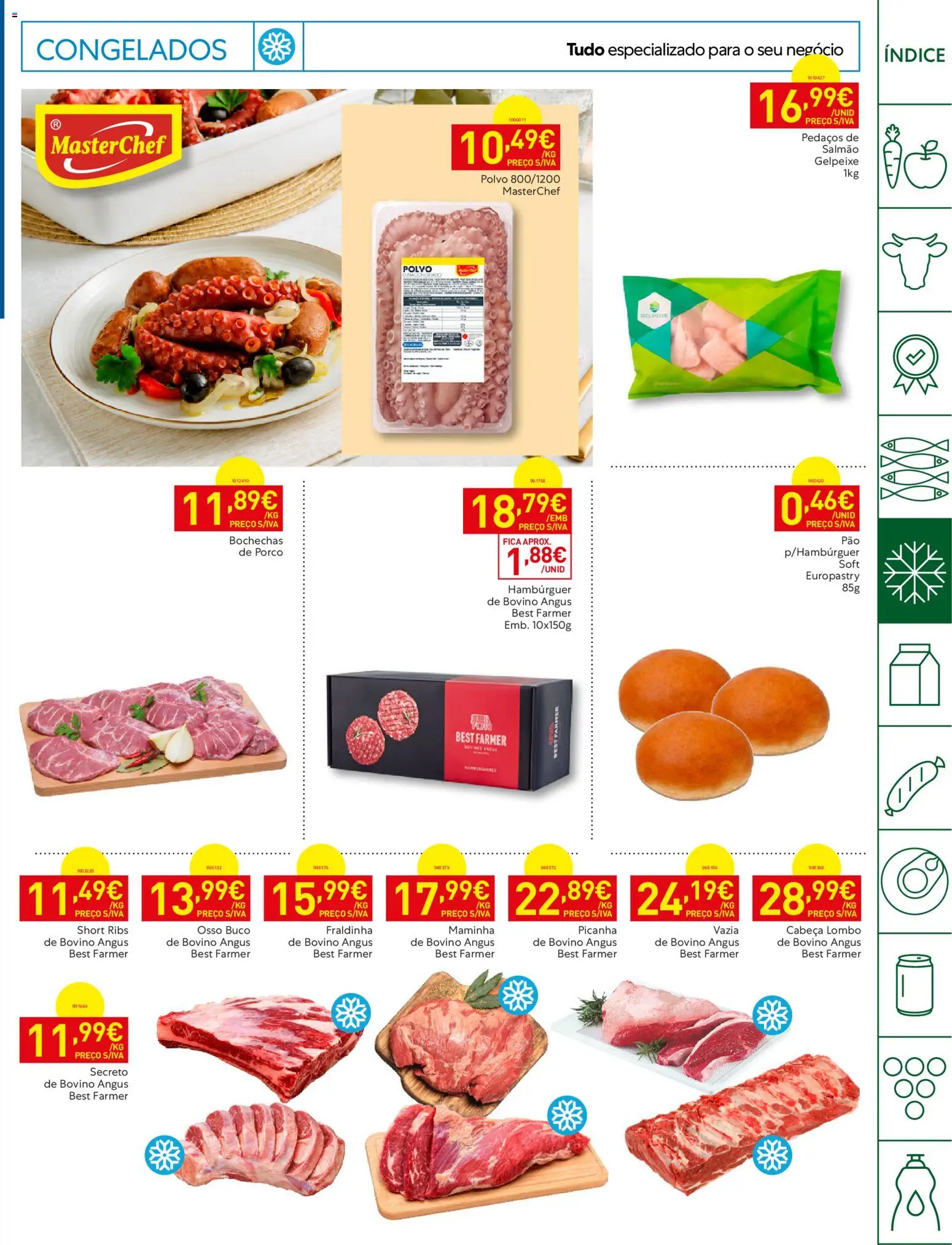 Recheio Horeca Madeira │ válido de 18/08/2026 | Página: 9 | Produtos: Polvo, Hambúrguer, Salmão, Lombo