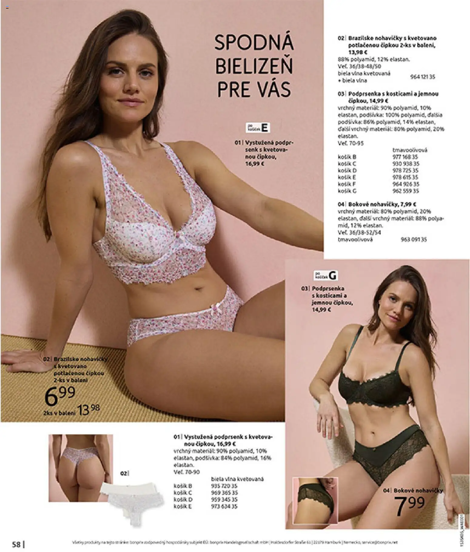 Nové Bonprix akcie – leták je platný od 01.01.2026 | Strana: 60 | Produkty: Nohavičky, Podprsenka