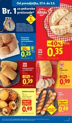 Madeleines kolačići, 55 g. Punjen s kremom od lješnjaka i čokolade - Pregled kataloga iz trgovine Lidl, vrijedi od 27.04.2026 | Stranica: 3