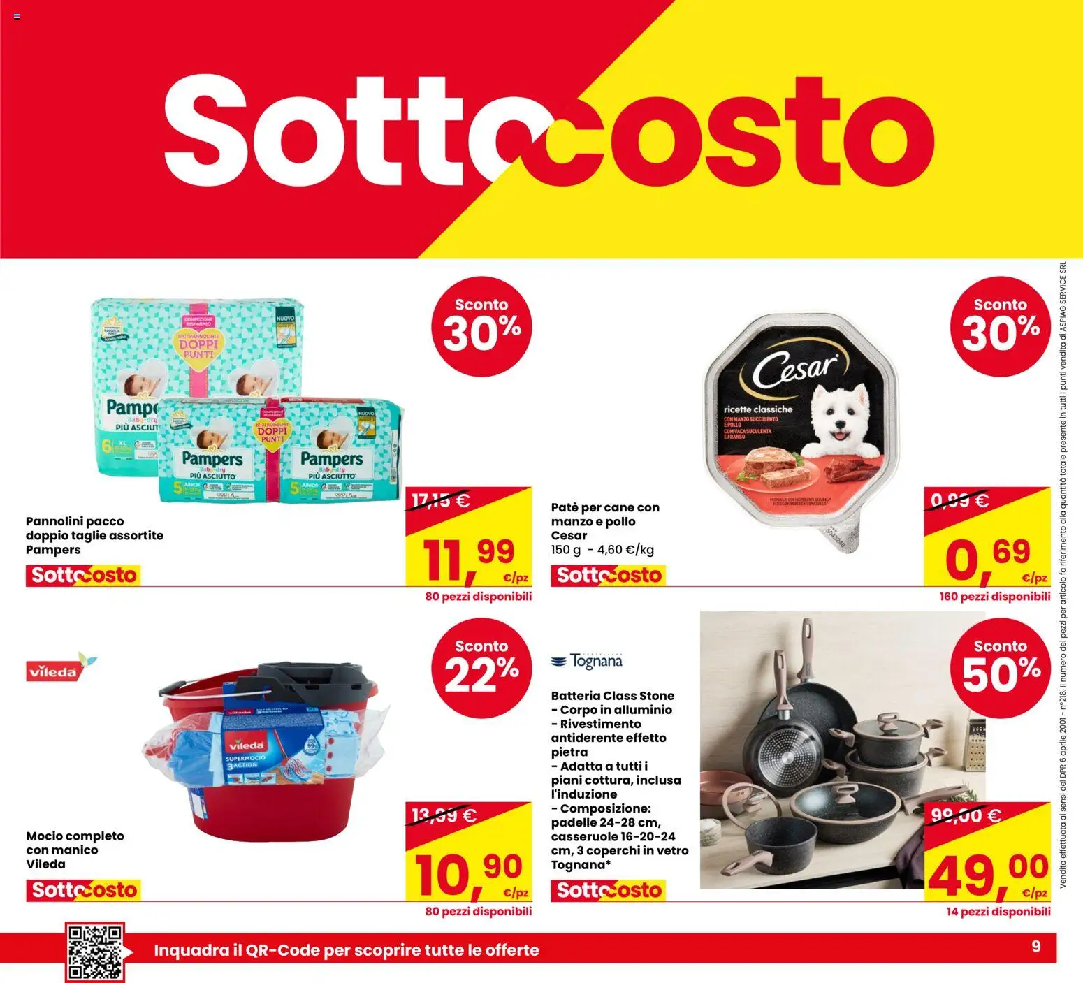 Volantino Despar del 22/10/2026 | Pagina: 9 | Prodotti: Pannolini, Pollo, Pampers, Alluminio